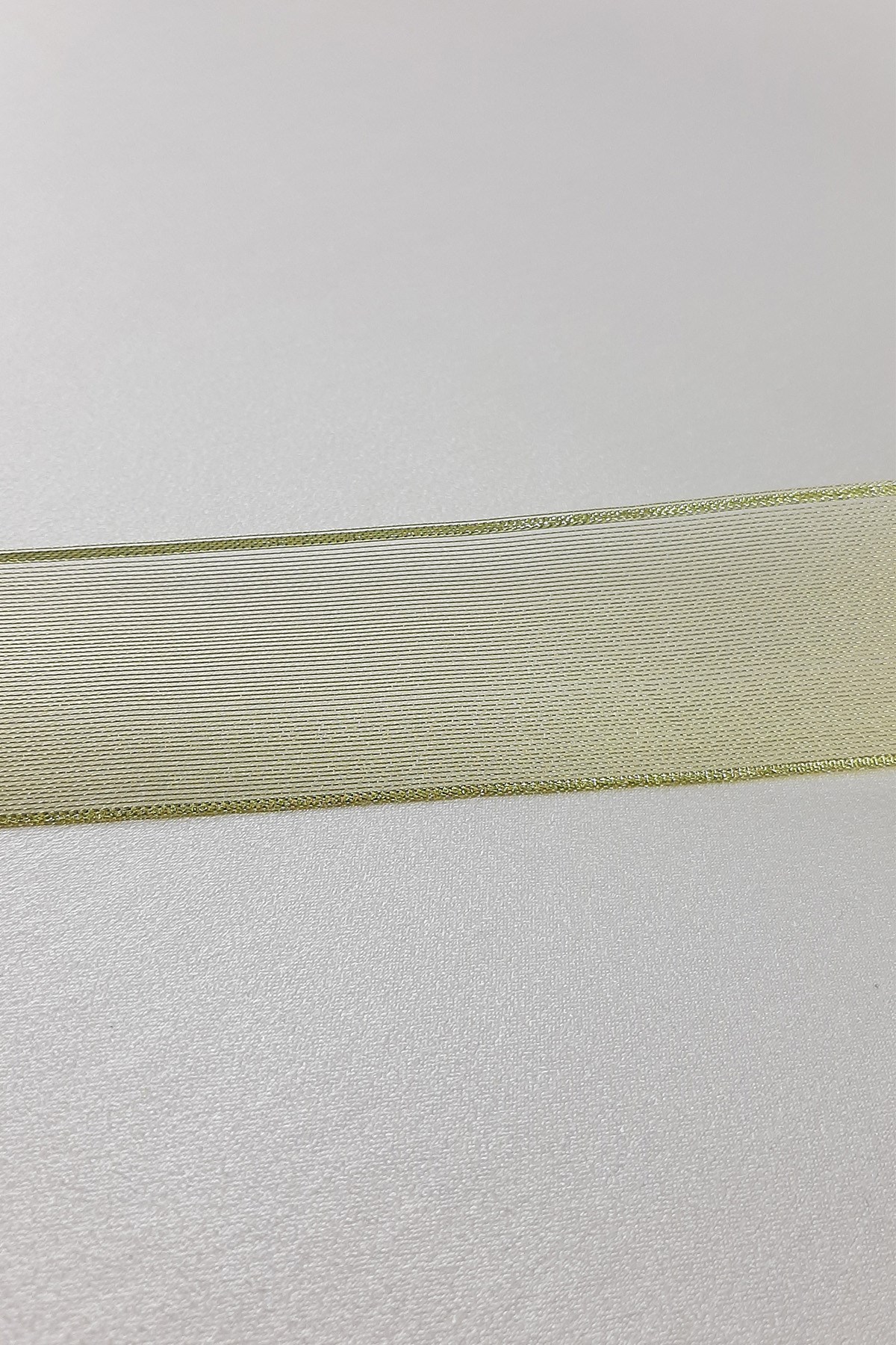 Sarı Simli Organze Kurdele 4 cm