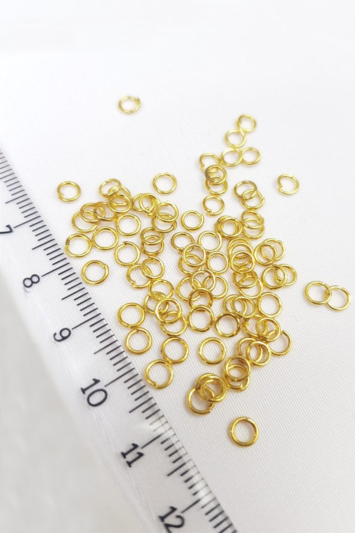 Sarı Tesbih ve Kolye Halkası 