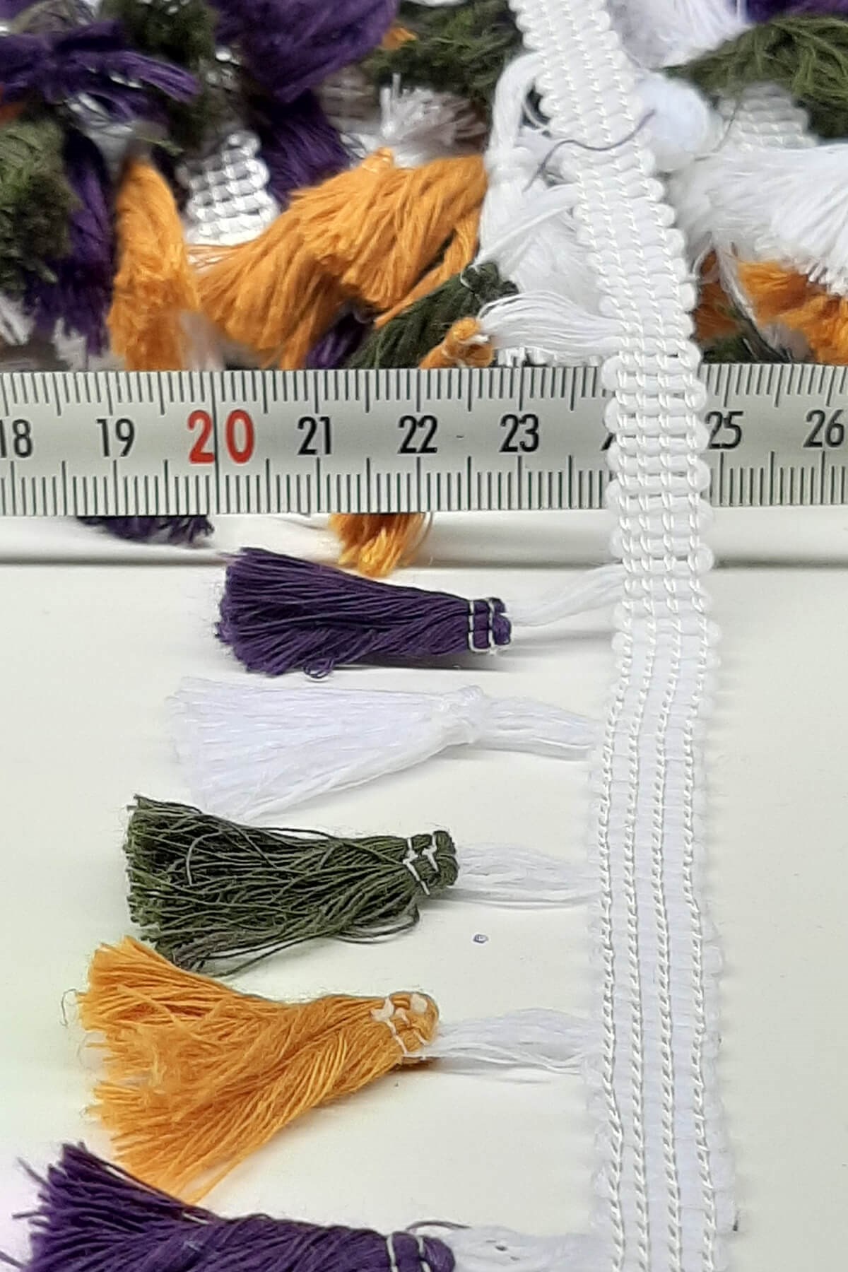 Yellow Green Purple Cotton Fringe Tassel