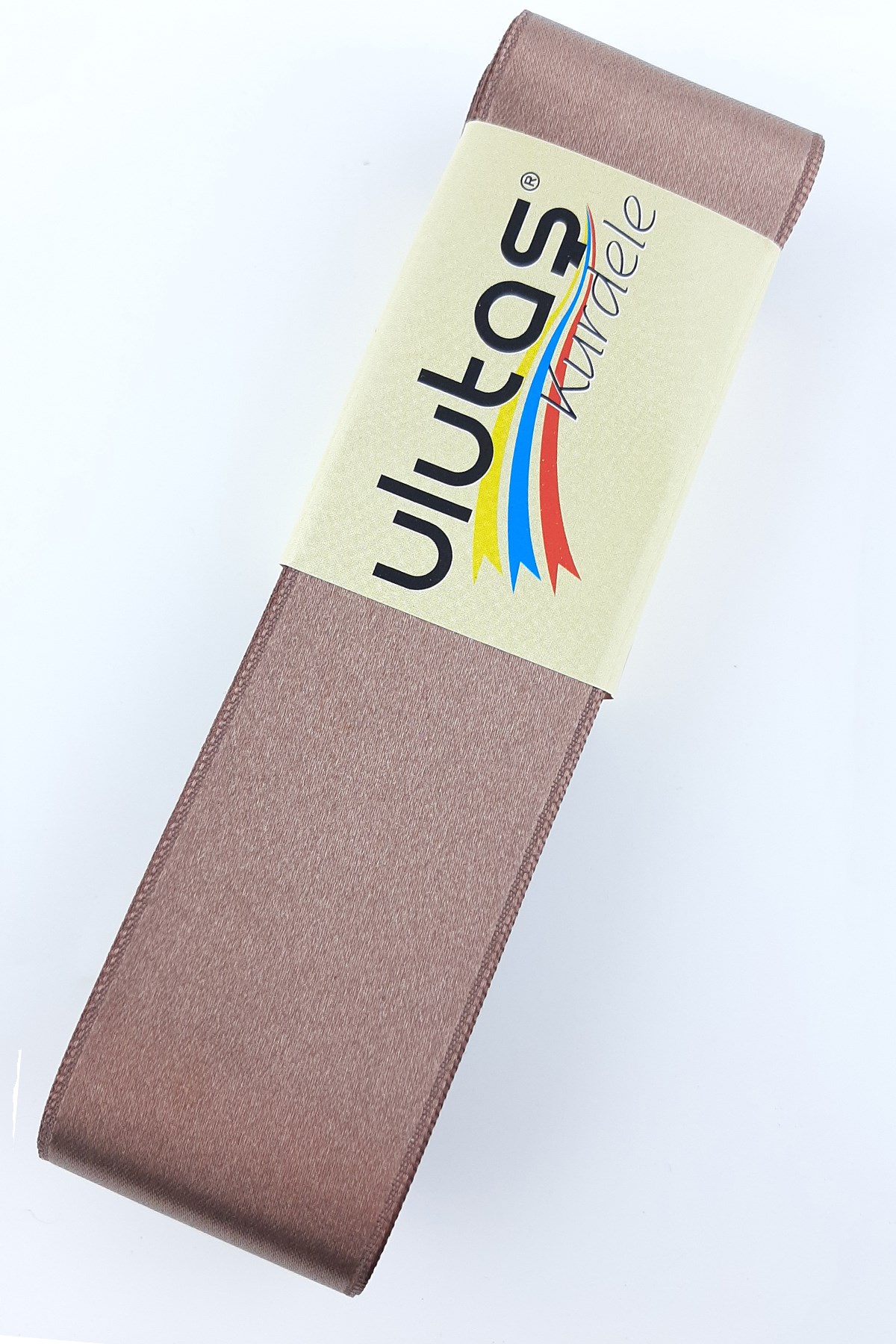 Satin Light Brown Ribbon 4 cm 10 m