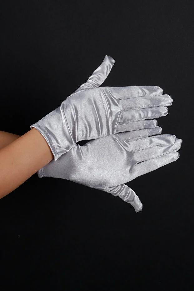 Satin Short 21 cm Evening Dress Gloves Wedding Party Prom Costume Accessory