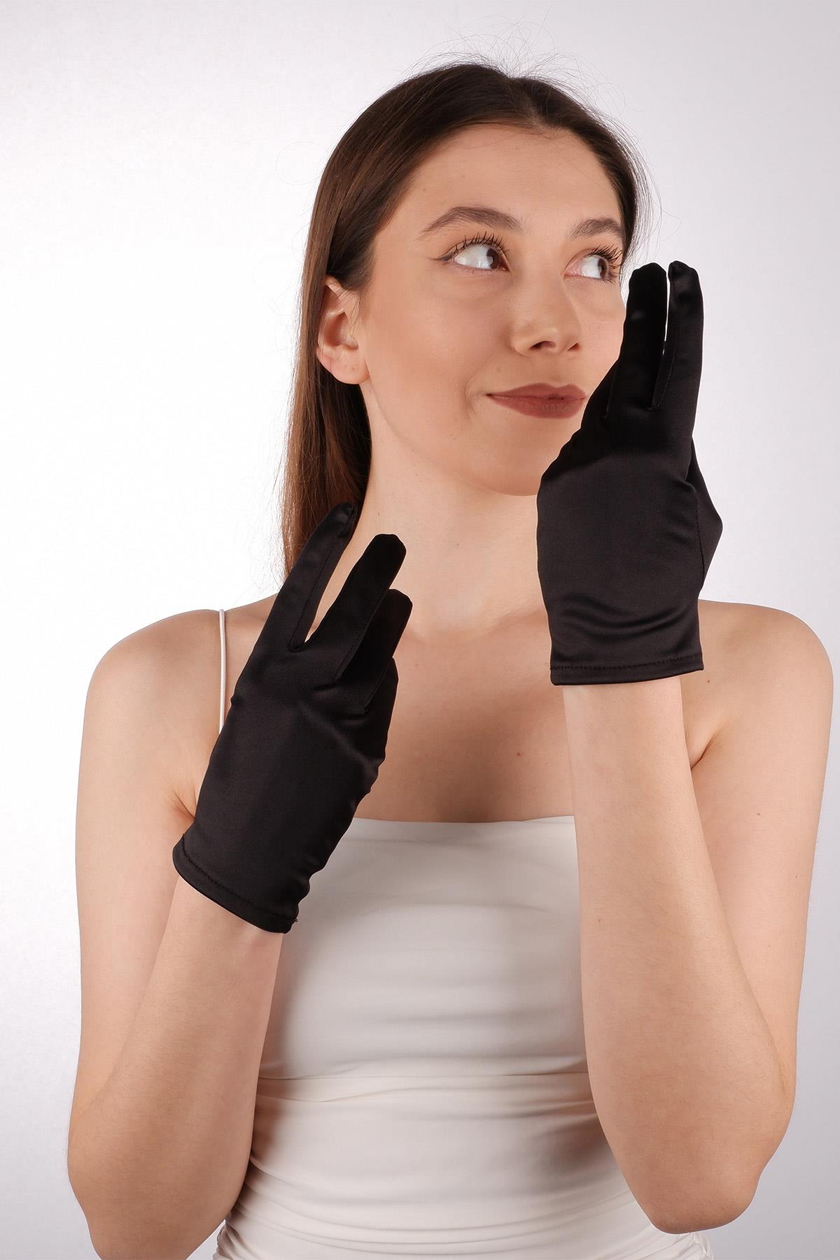 Satin Lycra Bridal Gloves 21 Cm Dance & Opera Gloves