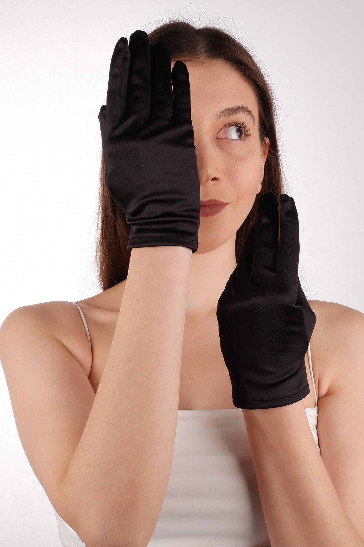 Satin Lycra Bridal Gloves 21 Cm Dance & Opera Gloves
