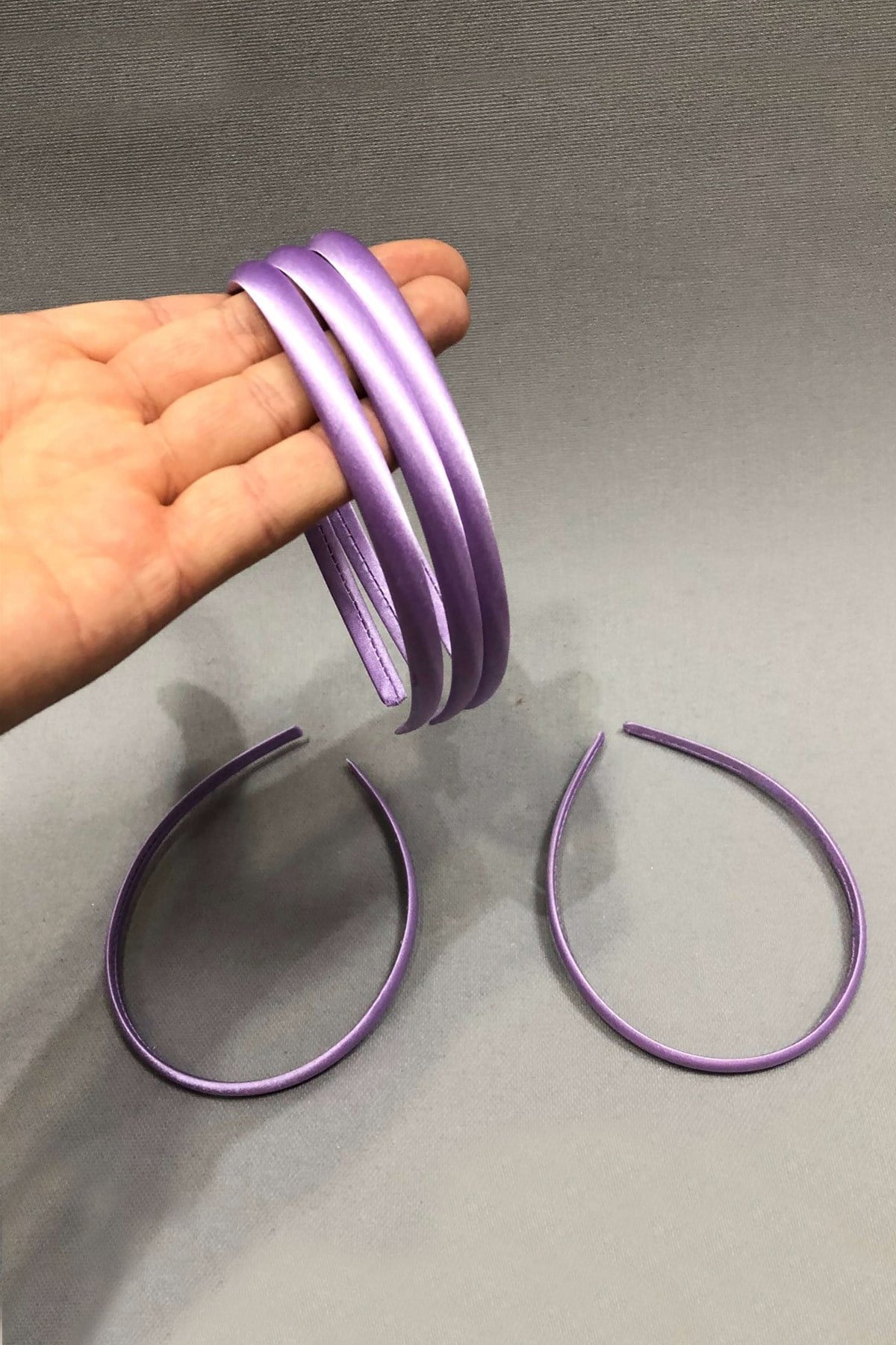 Lilac Color Satin Crown