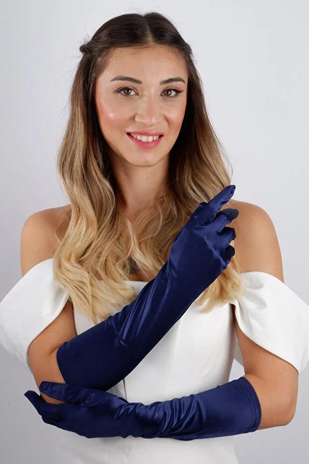 Satin Long Evening Gloves Opera 38 cm Length Engagement Wedding Prom Night Dress Elegant Accessory