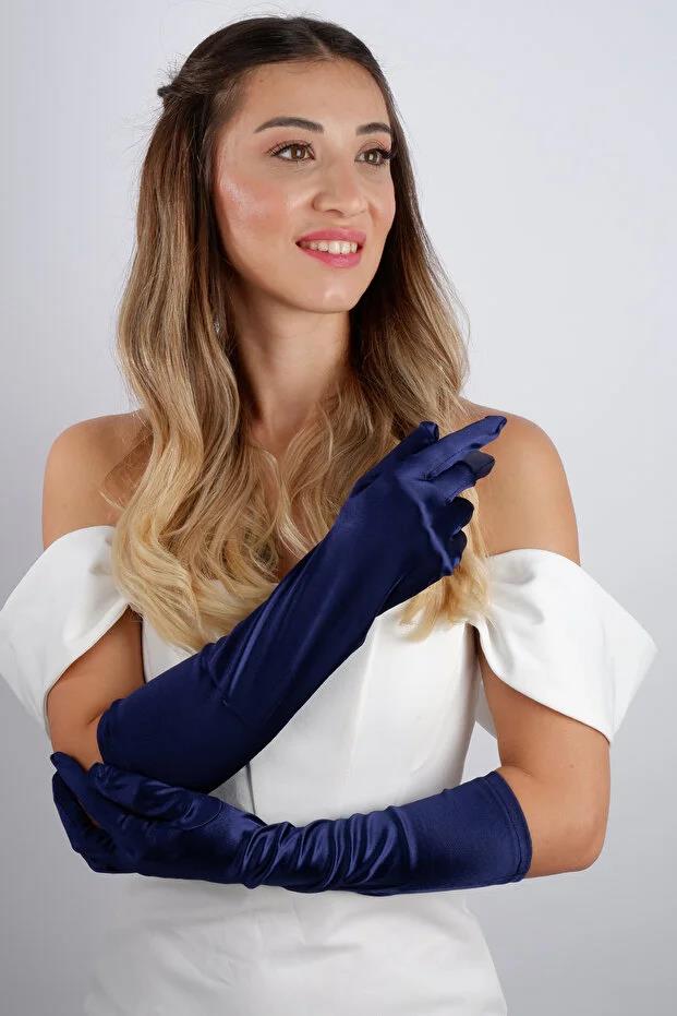Satin Long Evening Gloves Opera 38 cm Length Engagement Wedding Prom Night Dress Elegant Accessory