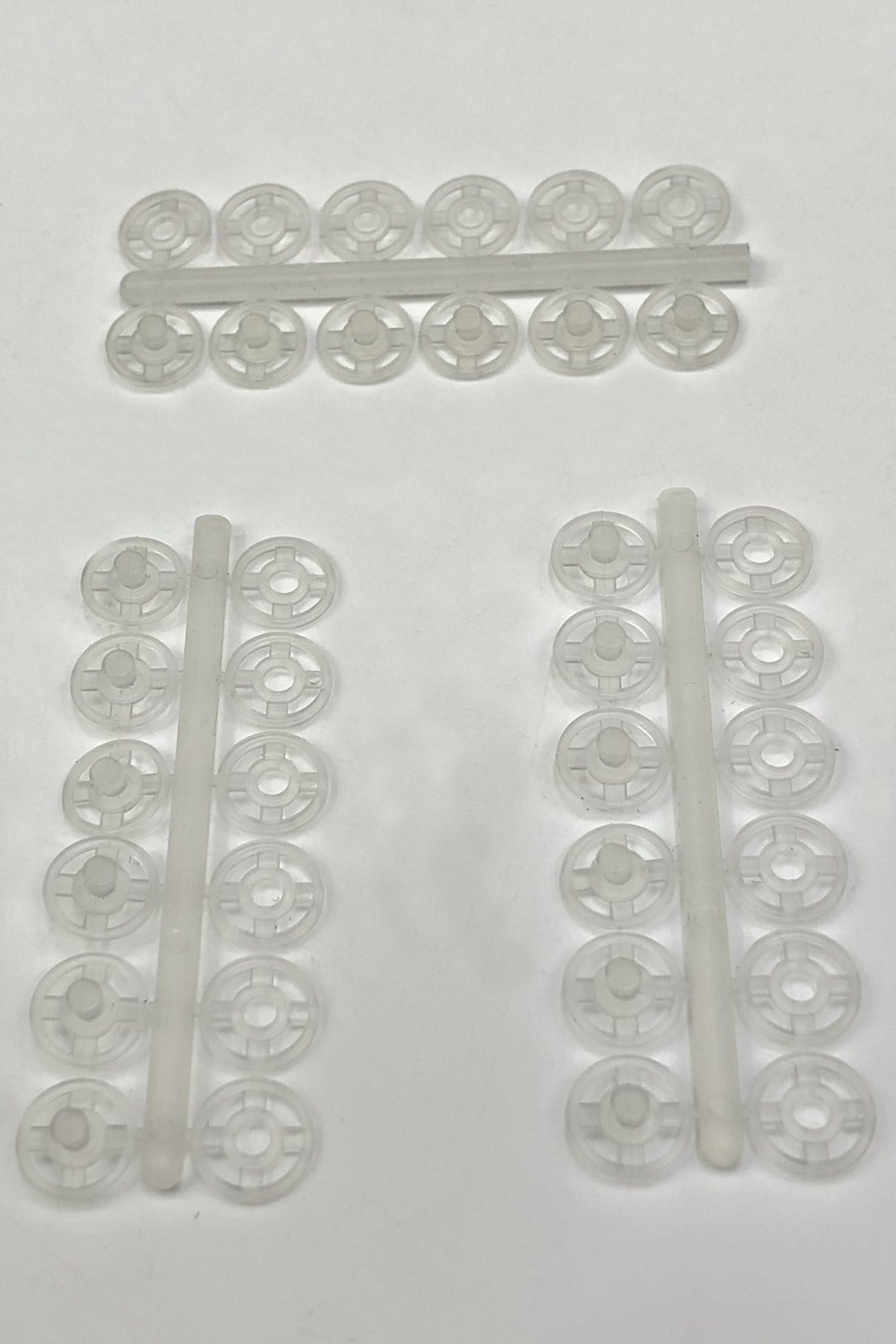 Transparent snap fastener 0.8 cm (6 pcs.)