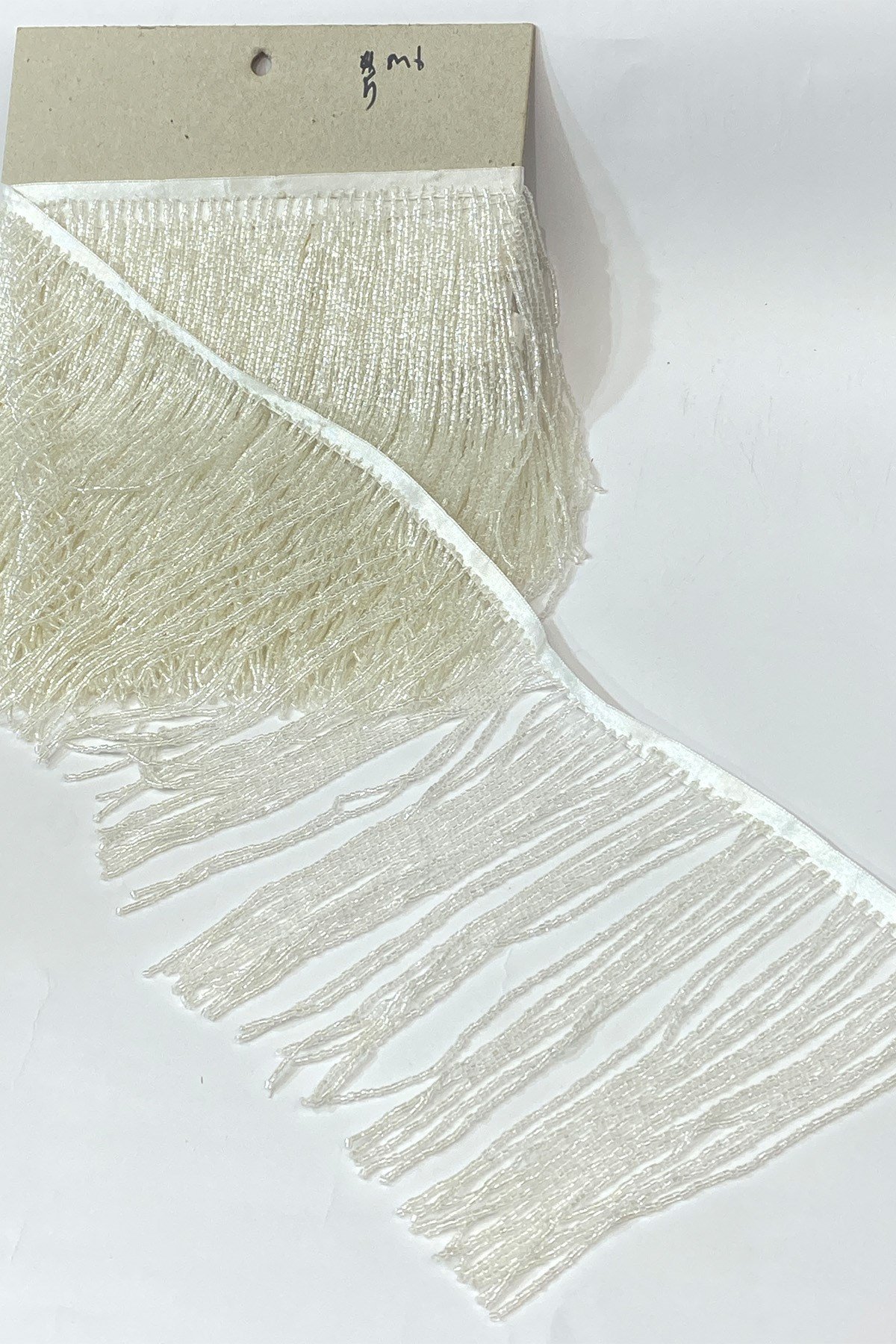 15 cm Fringe Tassel with Transparent White Beads