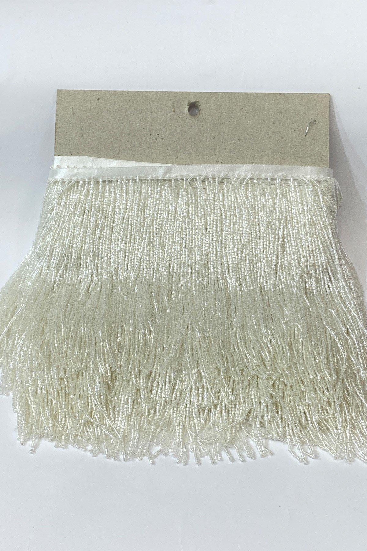 15 cm Fringe Tassel with Transparent White Beads