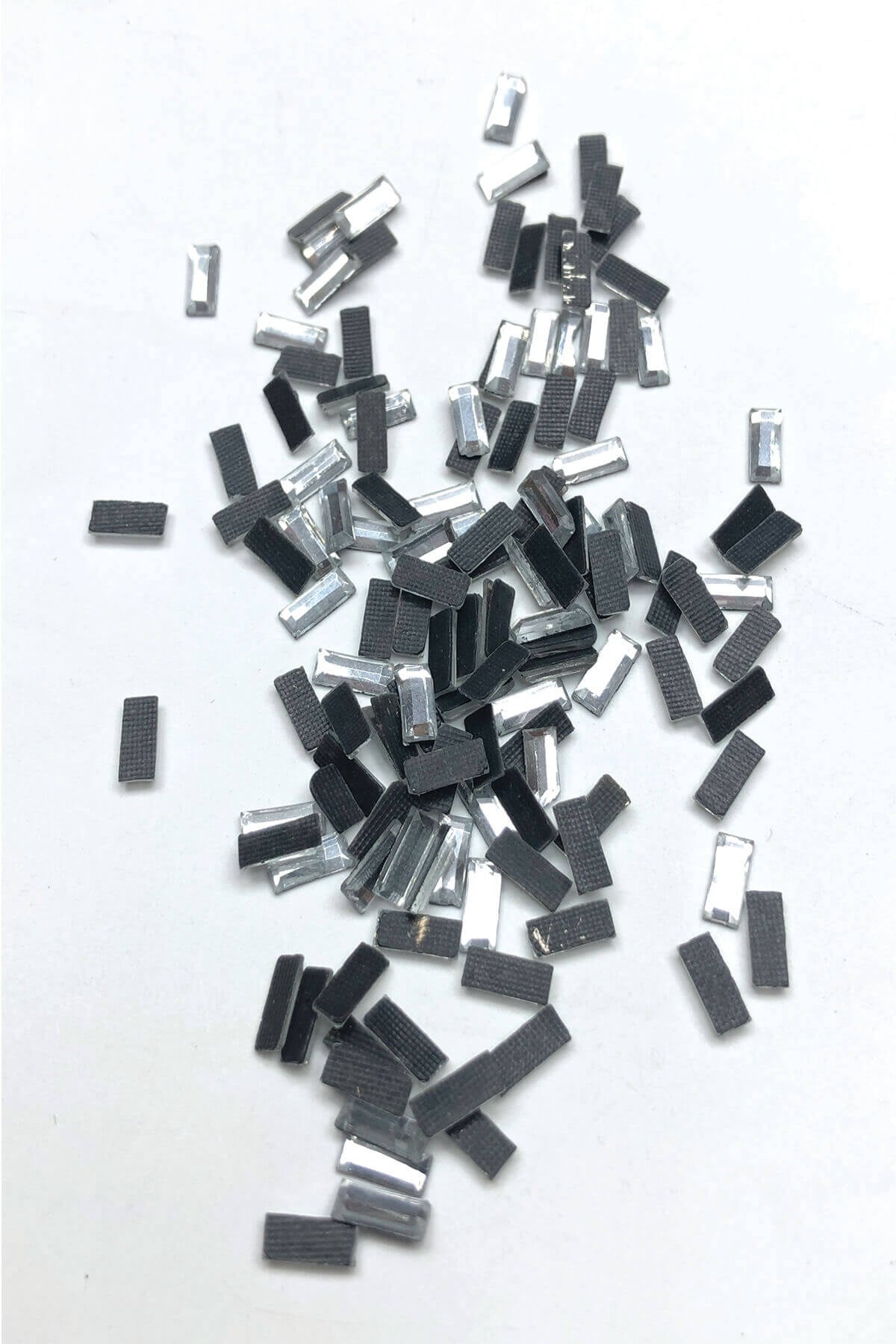 Transparent Rectangle Iron-on Glass Stone Beads 25 gr