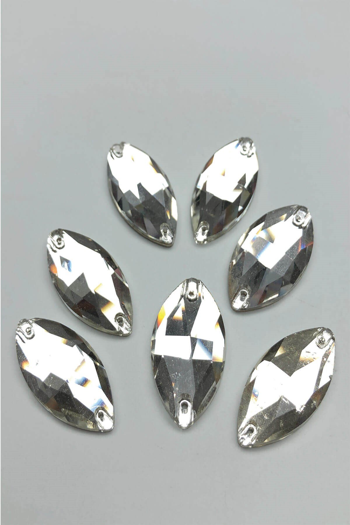 شفافة كبيرة المكوك الخياطة كريستال سواروفسكي الخرز 5 قطع