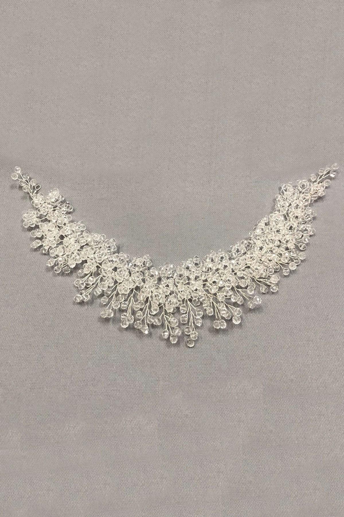 Transparent Crystal Beaded Hair and Turban Accessory