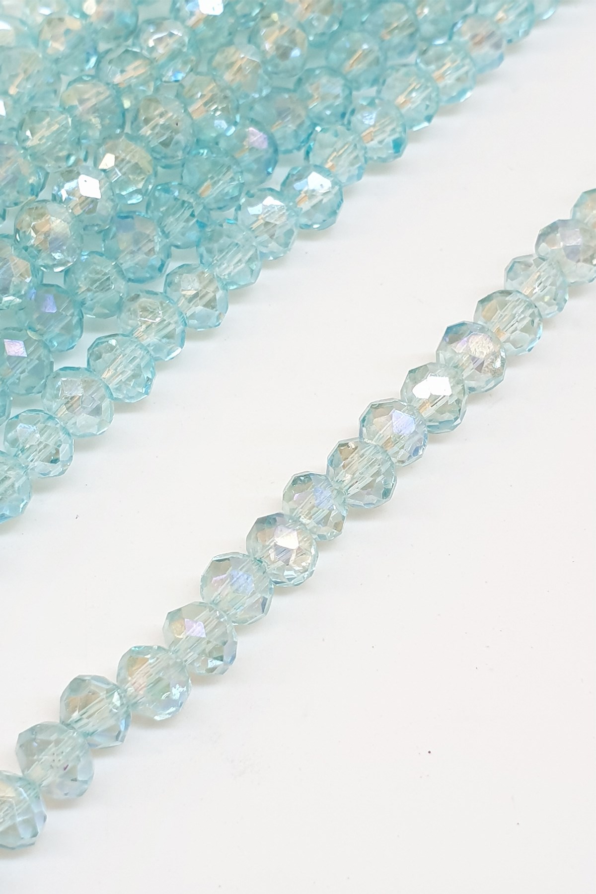 Şeffaf Mint Yeşili Kristal Boncuk 6 Mm