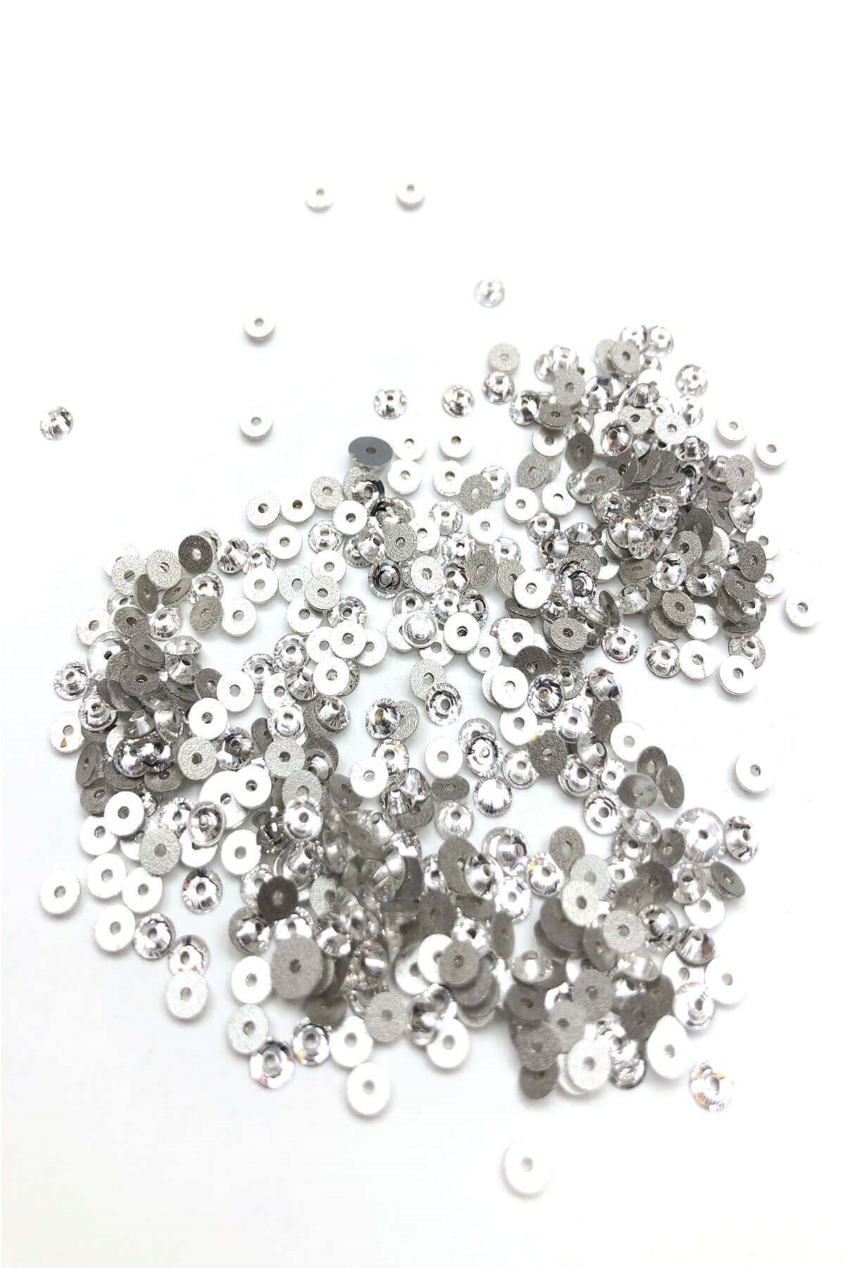 Şeffaf Ortadan Delikli Dikme Kristal Sworovski Boncuk 20 gr