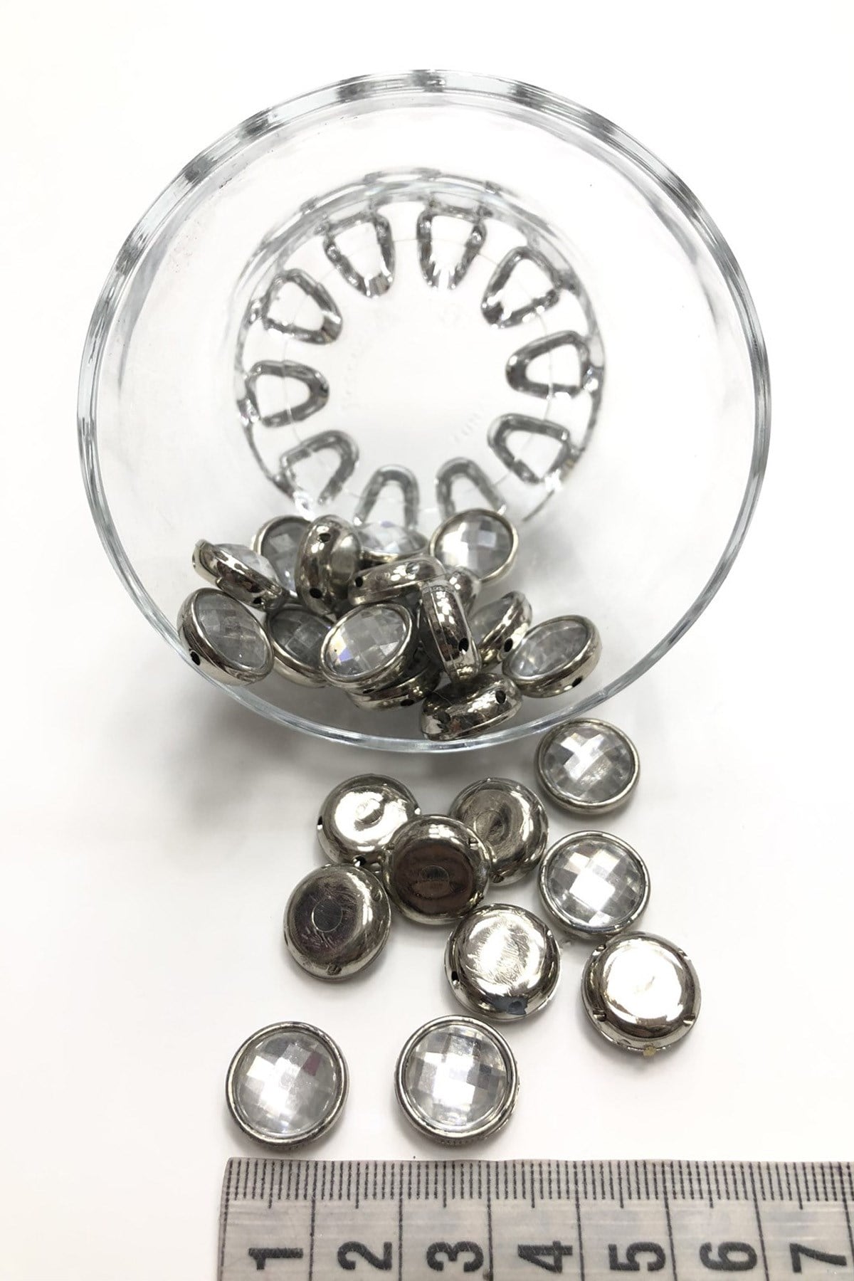 Transparent Oval Stud Stone 10 pcs