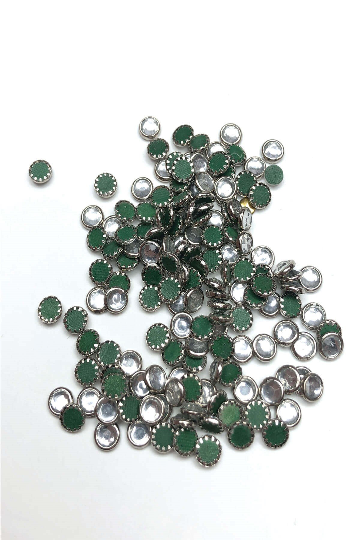 Şeffaf Yapıştırma Kasalı Plastik Taş 25 adet