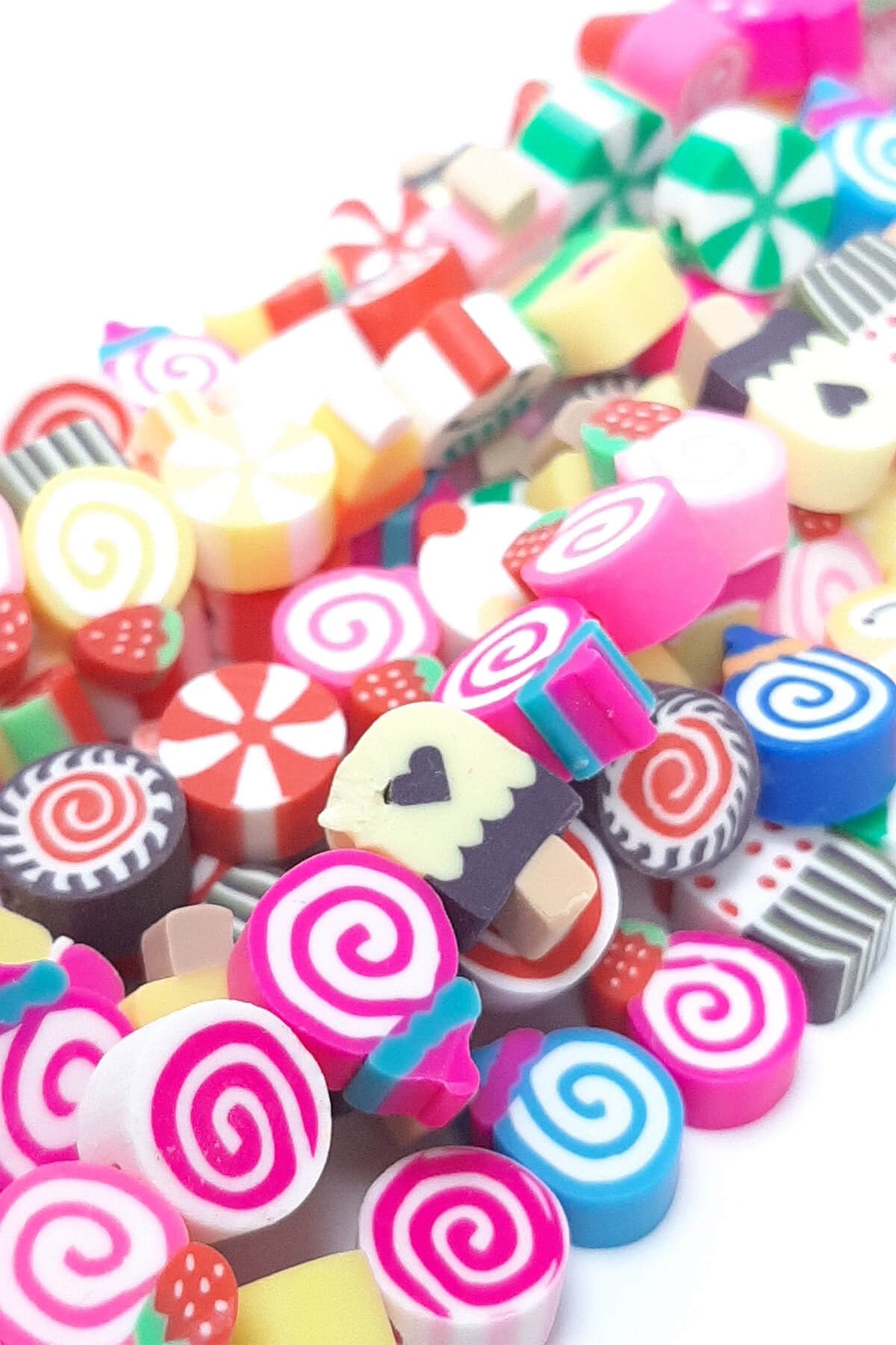 Candy Patterned Fimo Dough Beads