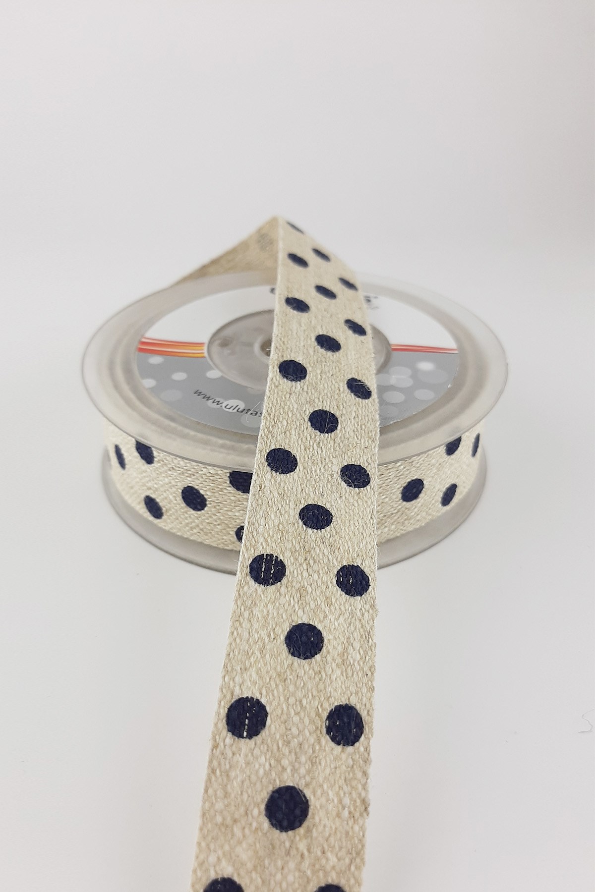 Black Printed Linen Ribbon 10 mt