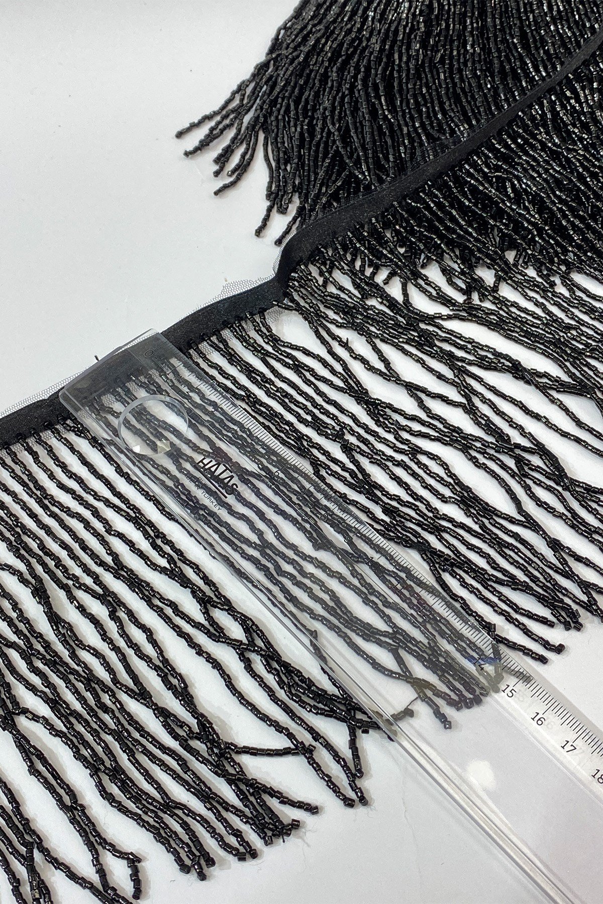15 cm Fringe Tassel with Black Beads