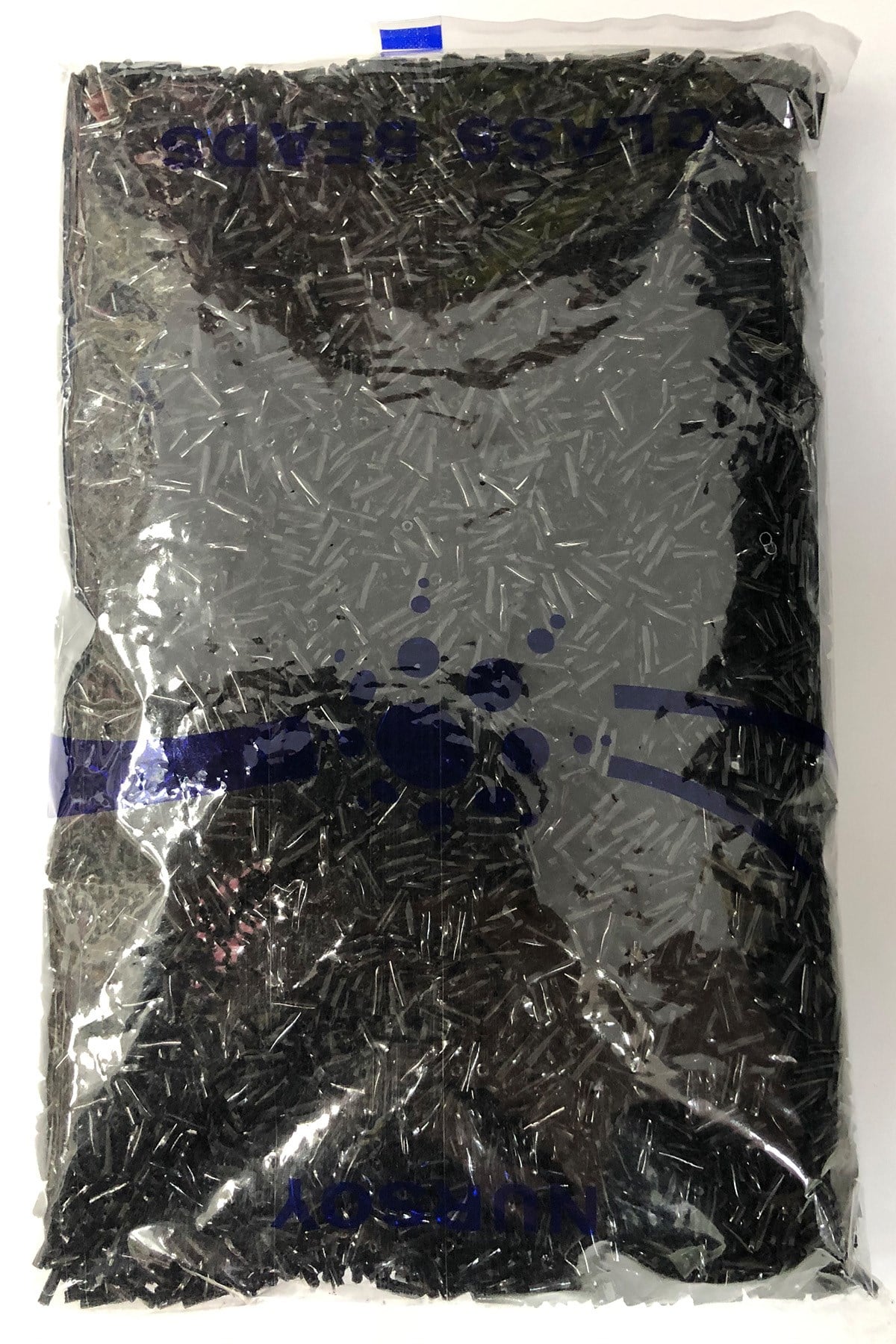 Siyah Burgulu Boru Boncuk 500 gr