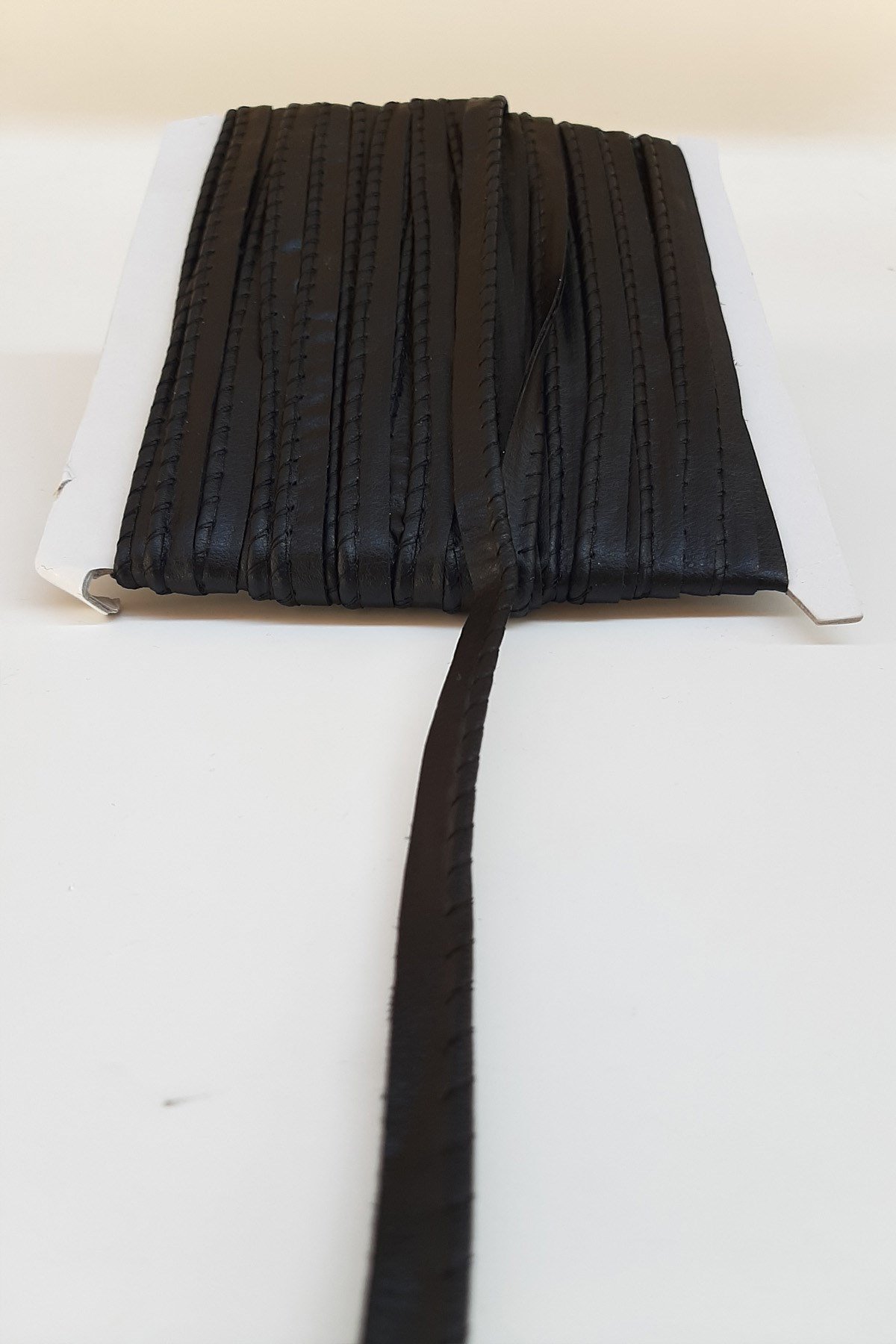 Siyah Deri Şerit 1 Cm