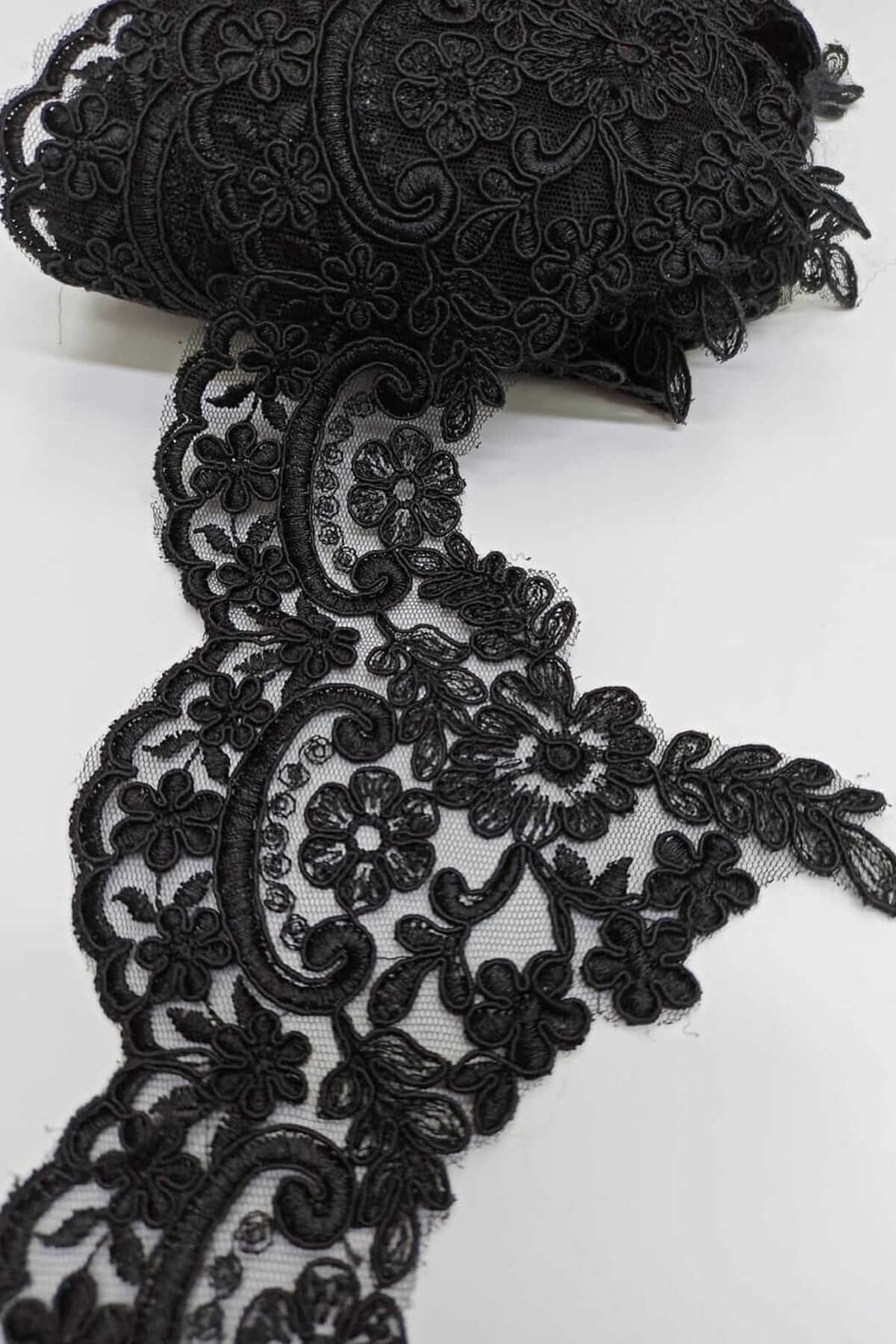 Black French Guipure Lace Ribbon
