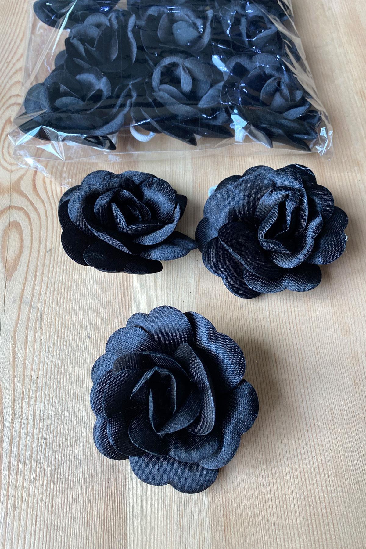 Black Bridal Henna Hand Rose 12 Pcs