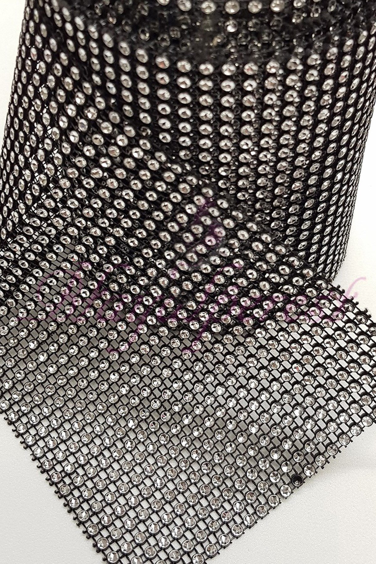 Siyah Gümüş Plastik Şerit 24 Sıra