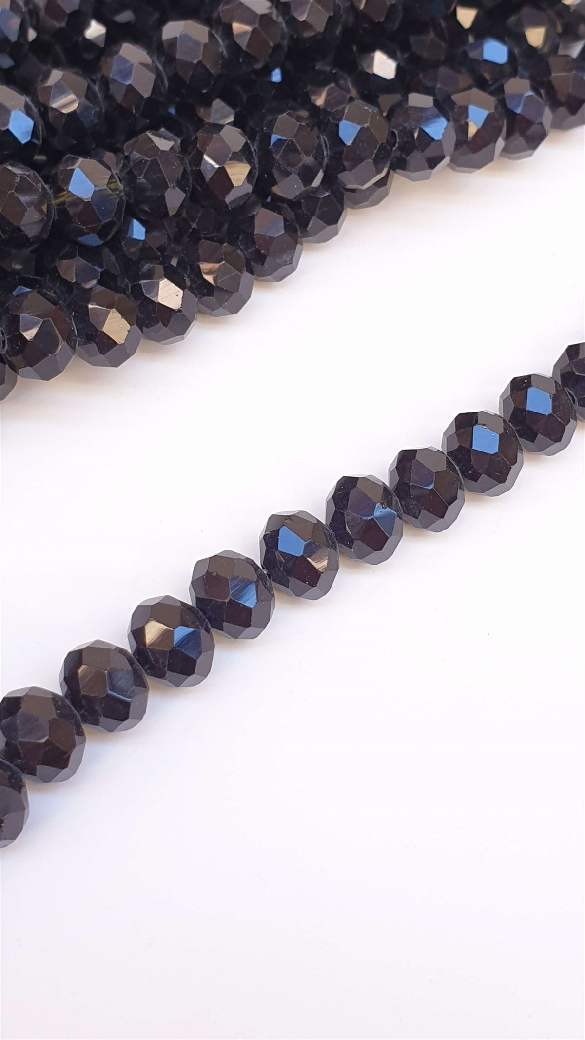 Siyah Kaplama Kristal Boncuk 8 mm