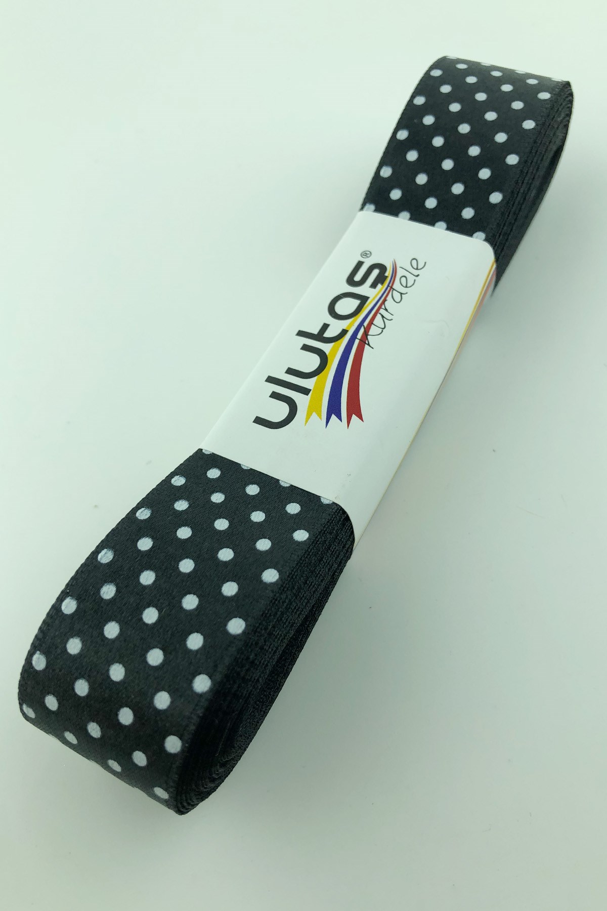Black Polka Dot Satin Ribbon 2.5 cm