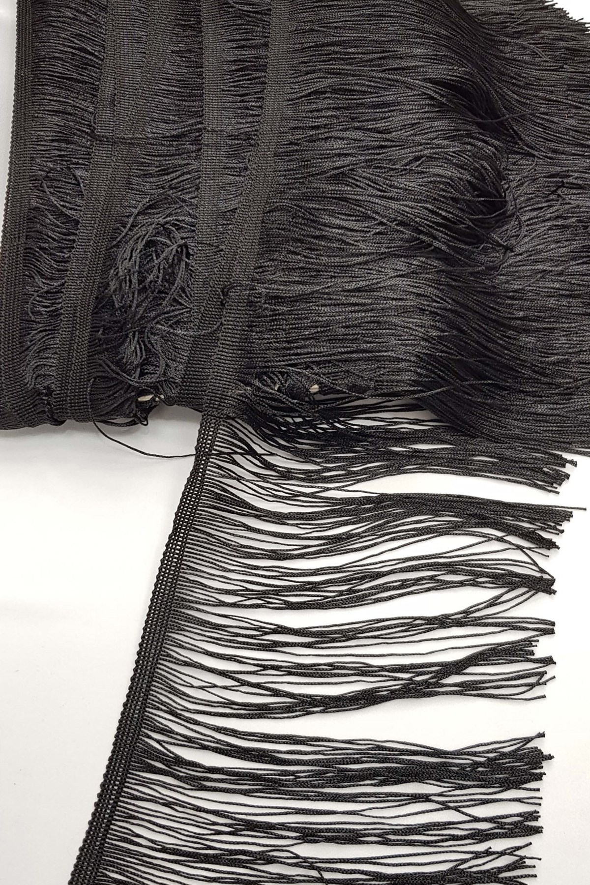 Black Fringe Ribbon Tassel 20 cm ( 1 m )
