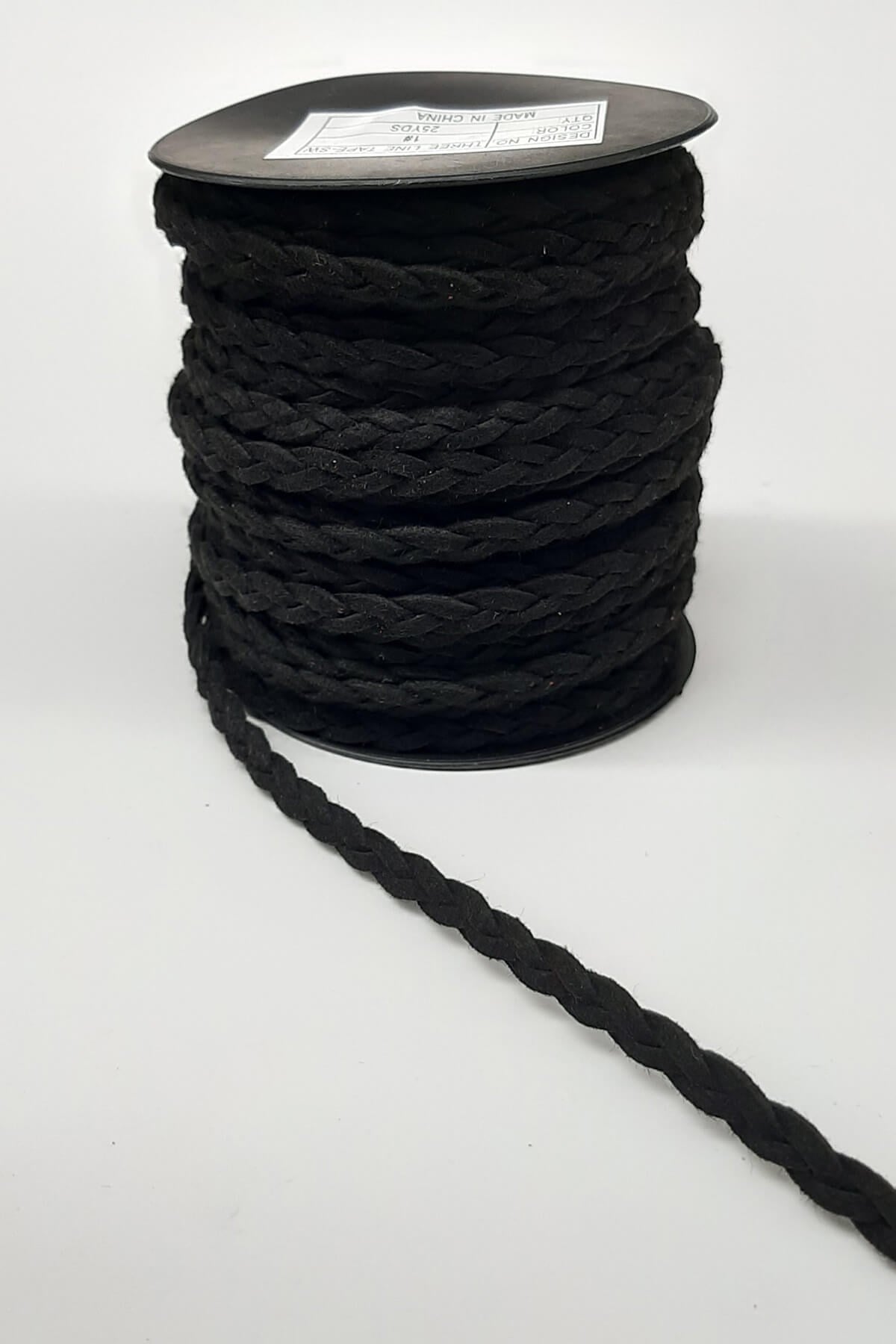 Black Suede Knitting Rope