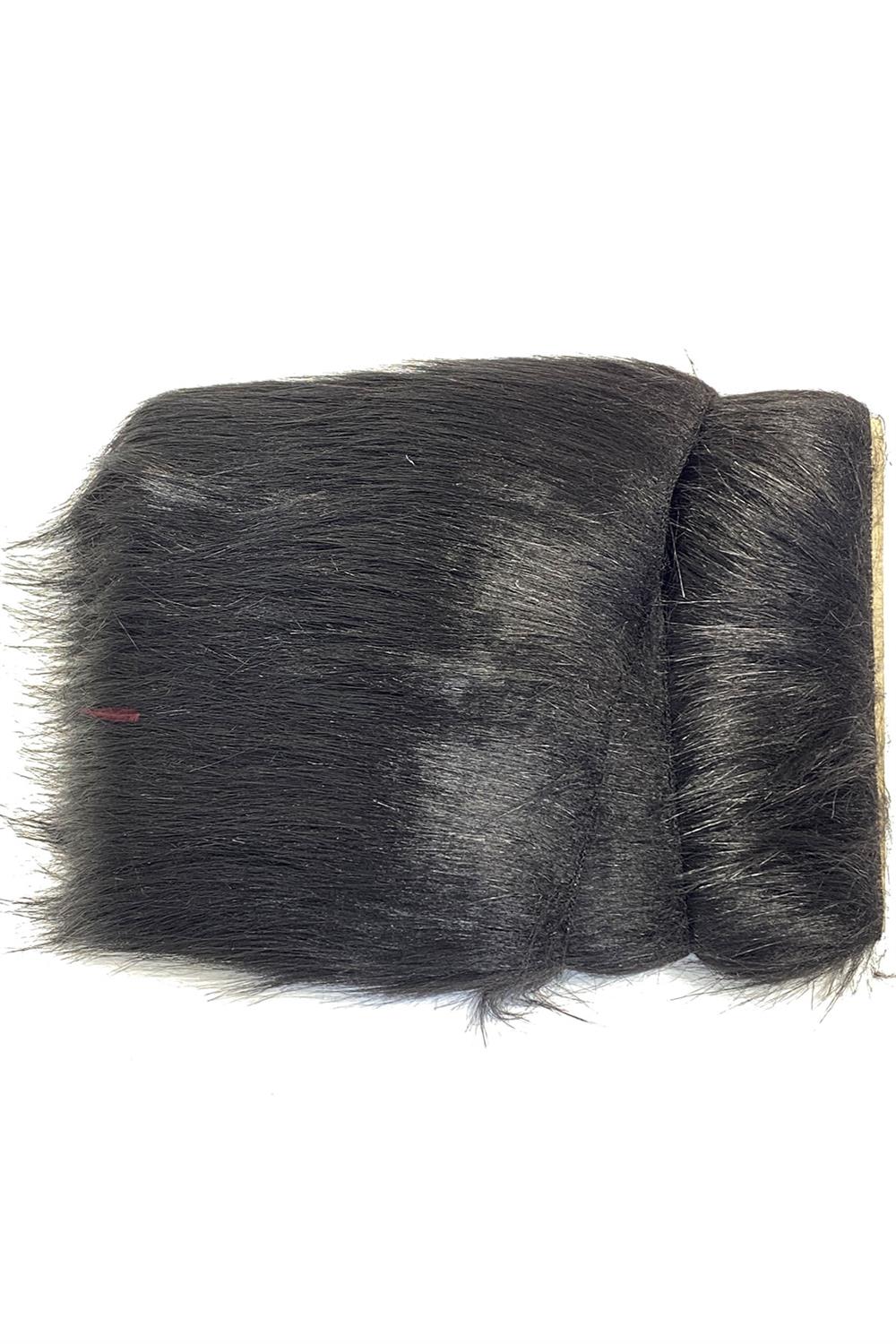 Siyah Suni Kürk Yapay Peluş Şerit