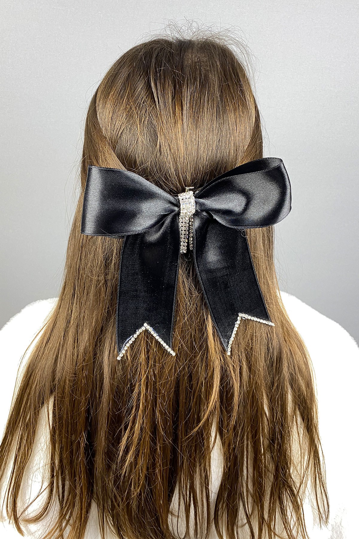 Black Stone Special Design Bow Hair Clip Accessory