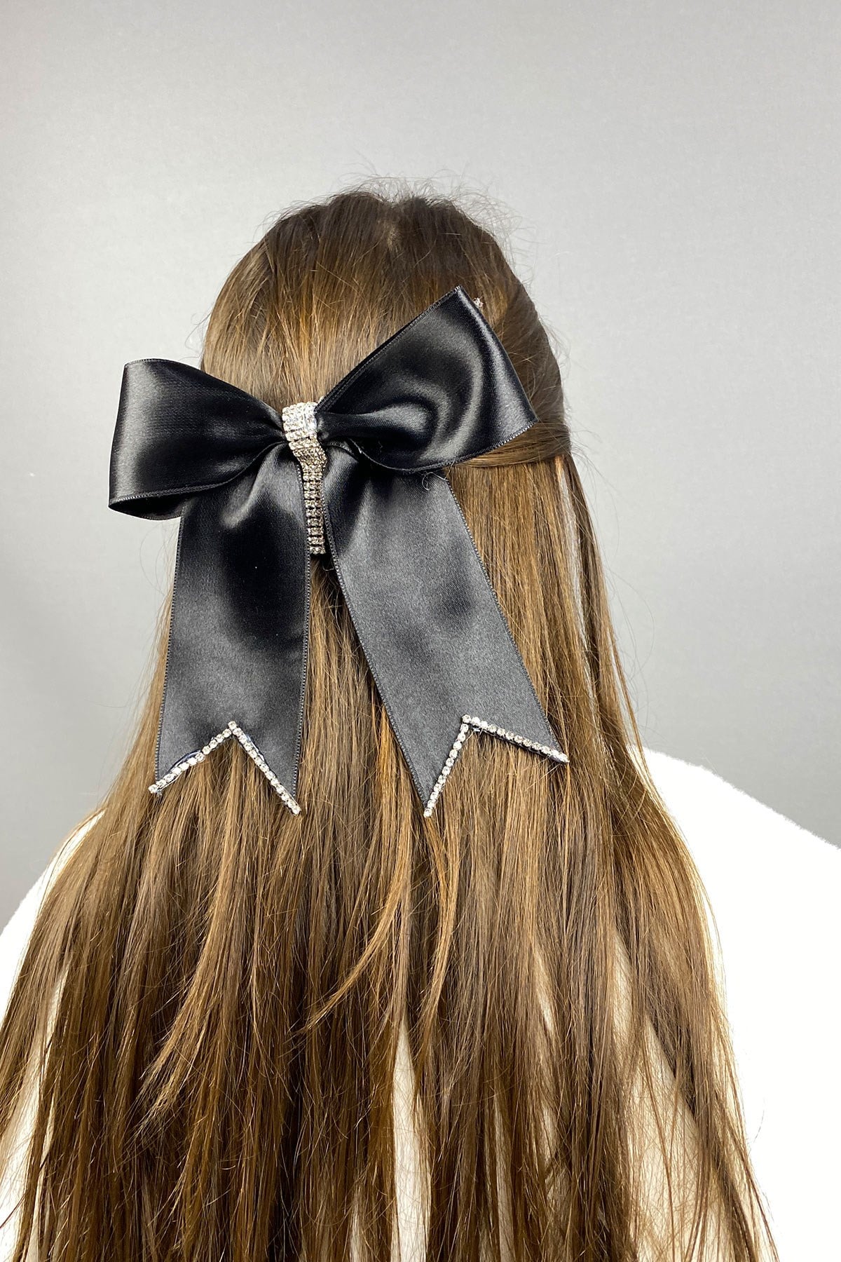 Black Stone Special Design Bow Hair Clip Accessory