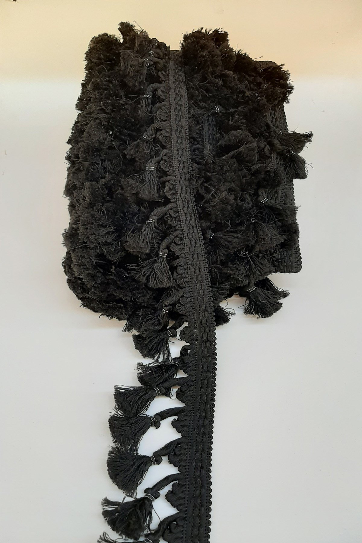 Black Bun Fringe Tassel 7Cm