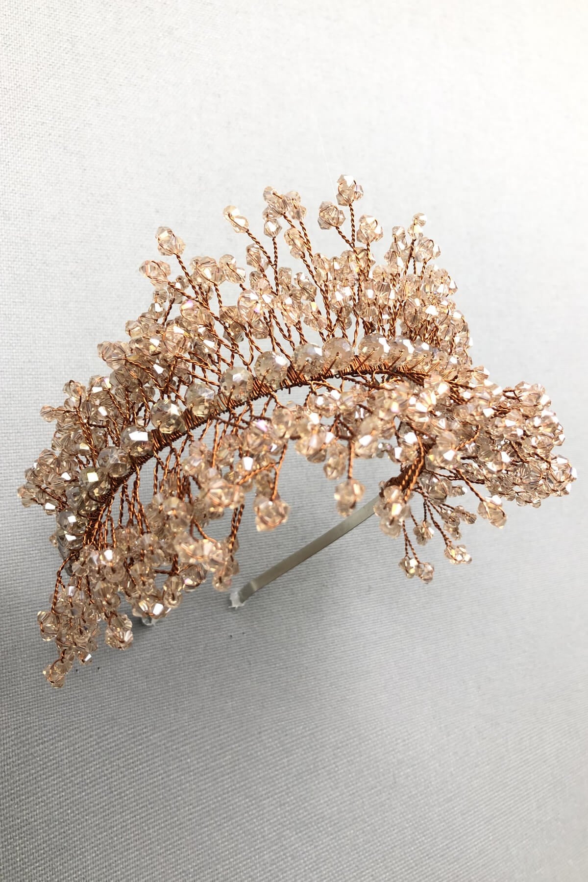 Soft Orange Sirius Crystal Stone Henna and Bridal Crown