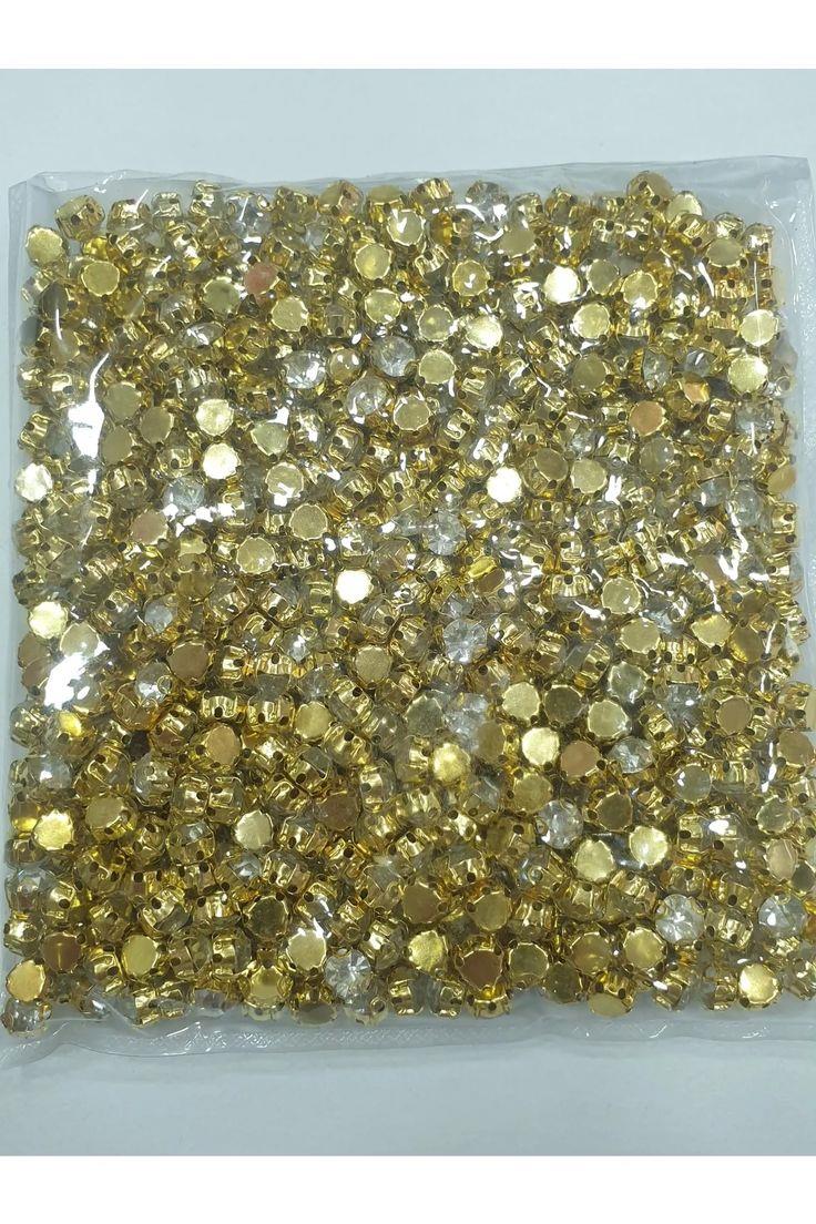 Ss34 ( 6 Mm ) Gold Kasalı Beyoğlu Taş ( 720 Ad )