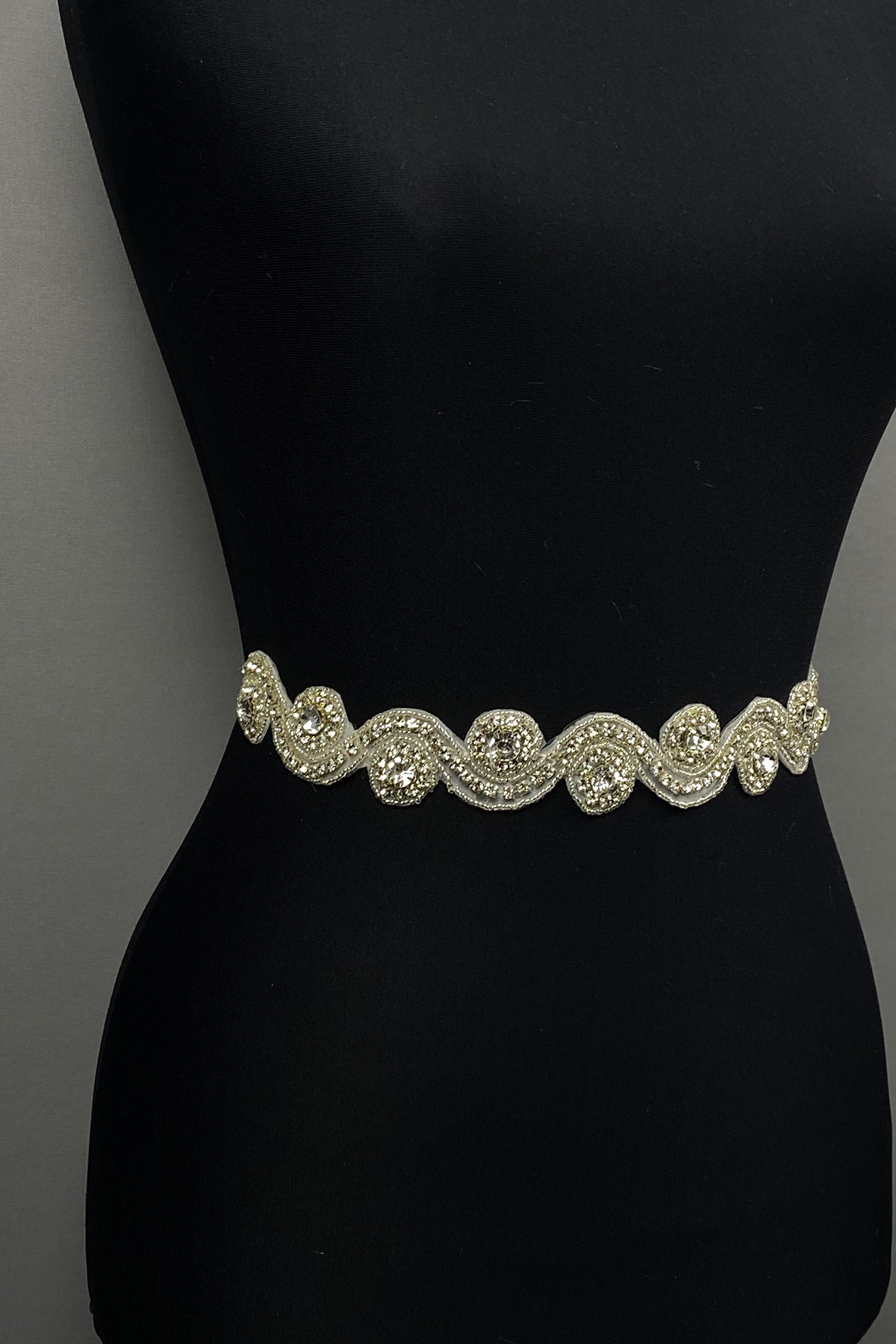 Su Yolu Abiye Elbise Aksesuarı Taşlı Bel Kemeri 