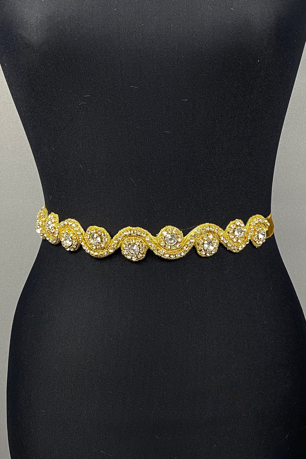 Su Yolu Abiye Elbise Aksesuarı Taşlı Bel Kemeri 