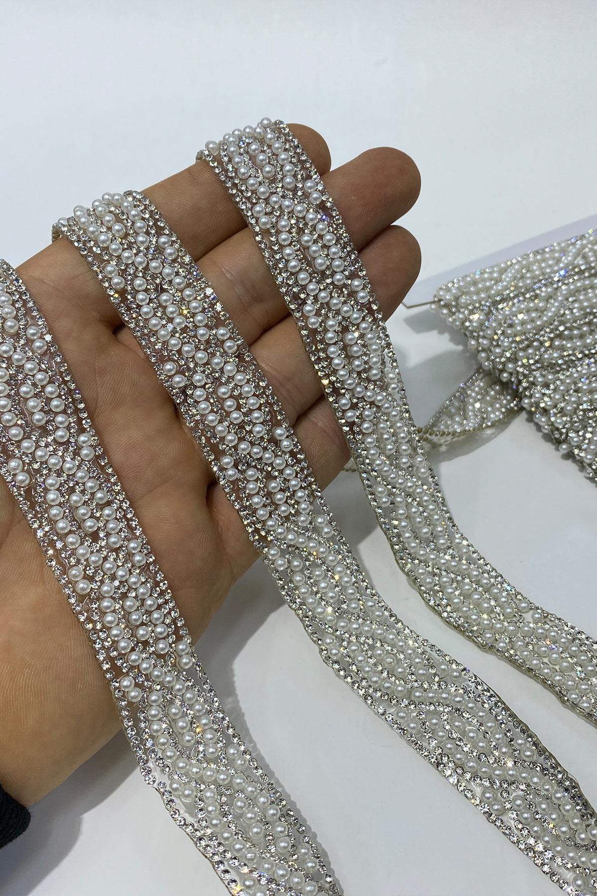 Waterway Beaded Iron-On Strip Applique