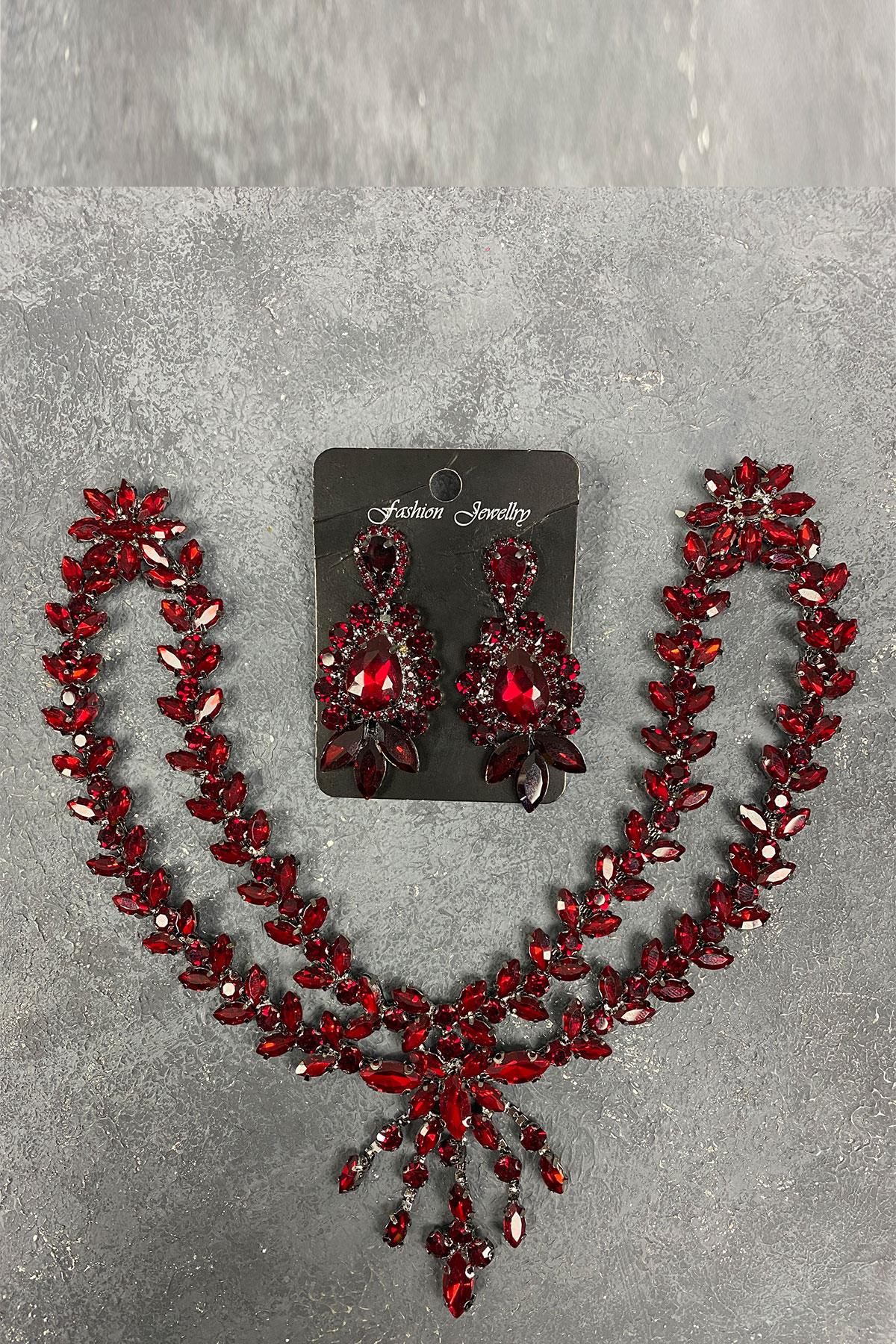 Sultan Model Forehead Bridal Henna Hair Accessory And Earring Set