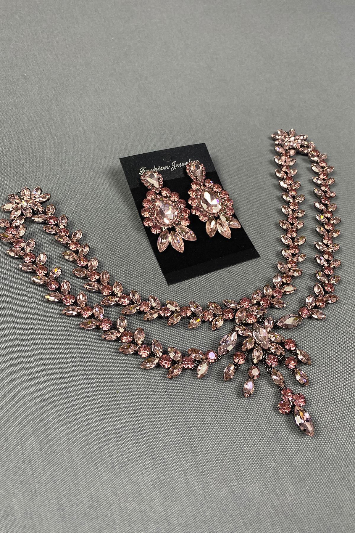 Sultan Stone Pediment Bridal Henna Hair Accessory and Drop Shuttle Earrings