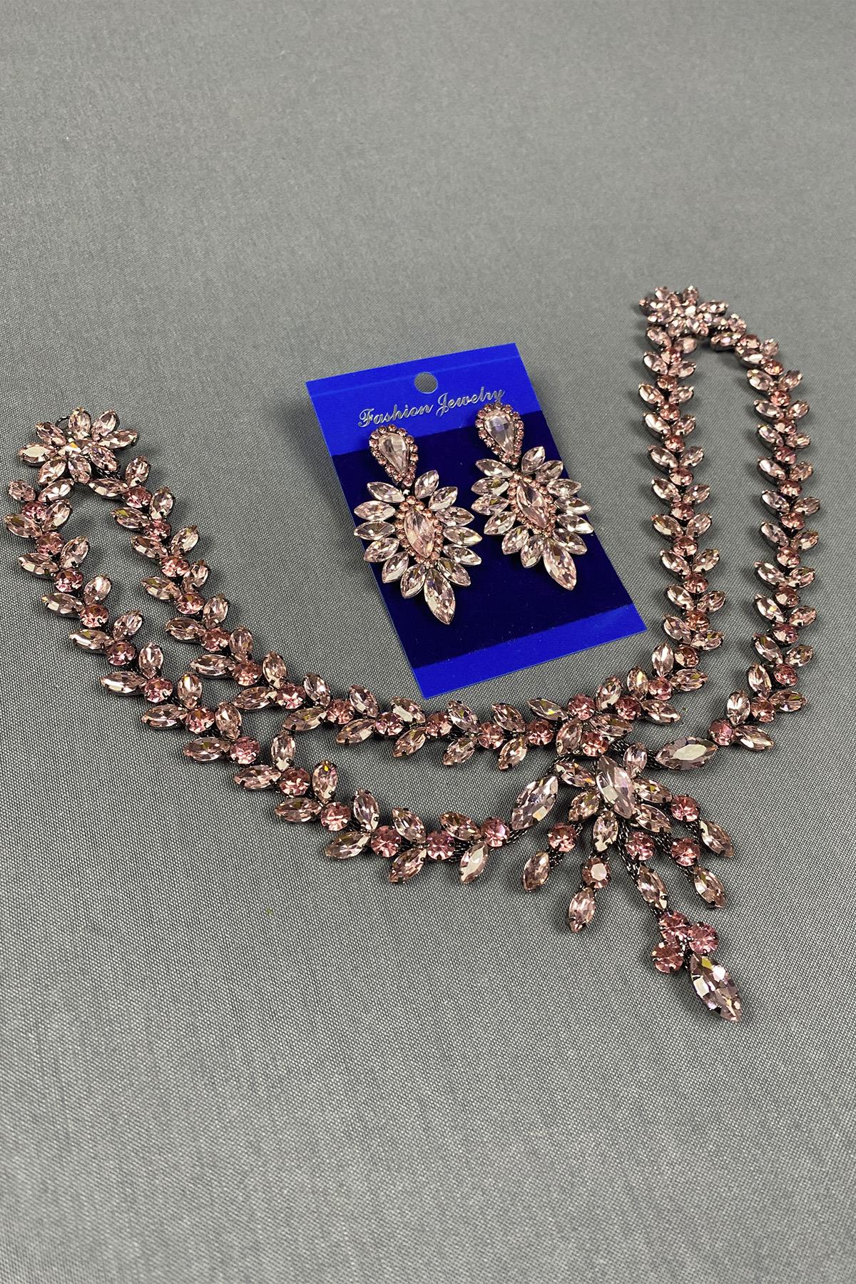 Sultan Stone Pediment Bridal Henna Hair Accessory and Shuttle Earrings