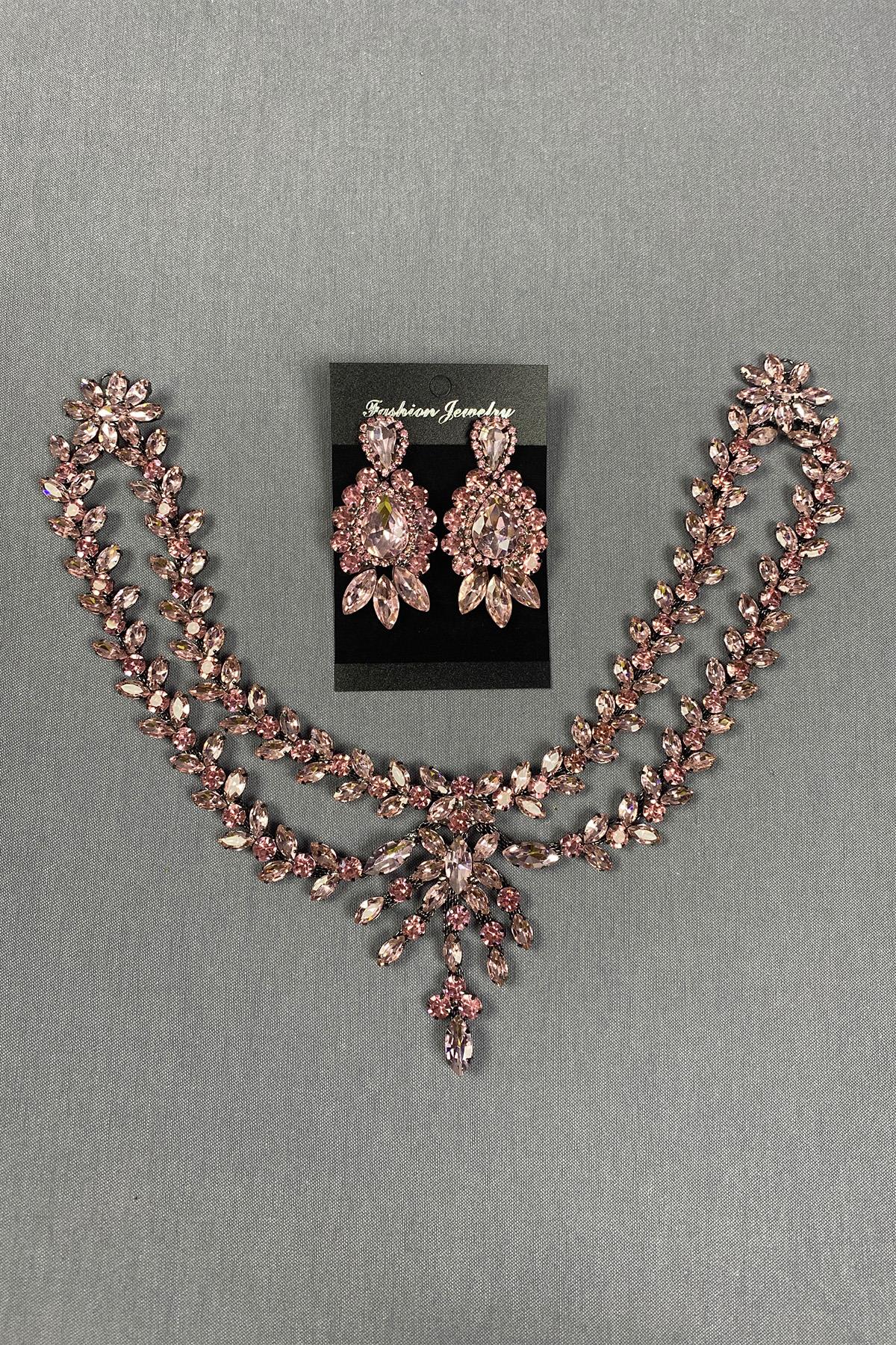 Sultan Stone Pediment Bridal Henna Hair Accessory and Drop Shuttle Earrings