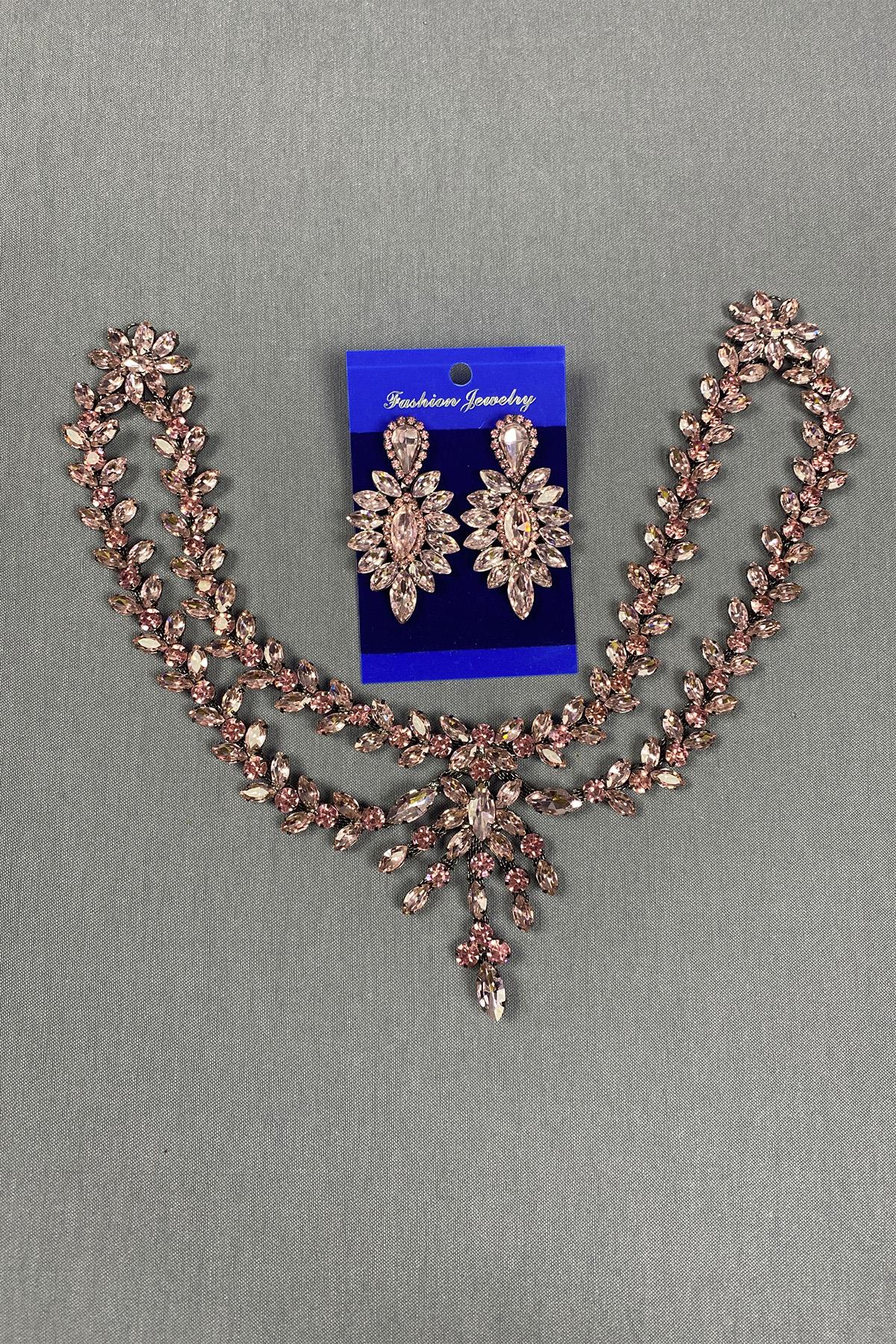 Sultan Stone Pediment Bridal Henna Hair Accessory and Shuttle Earrings