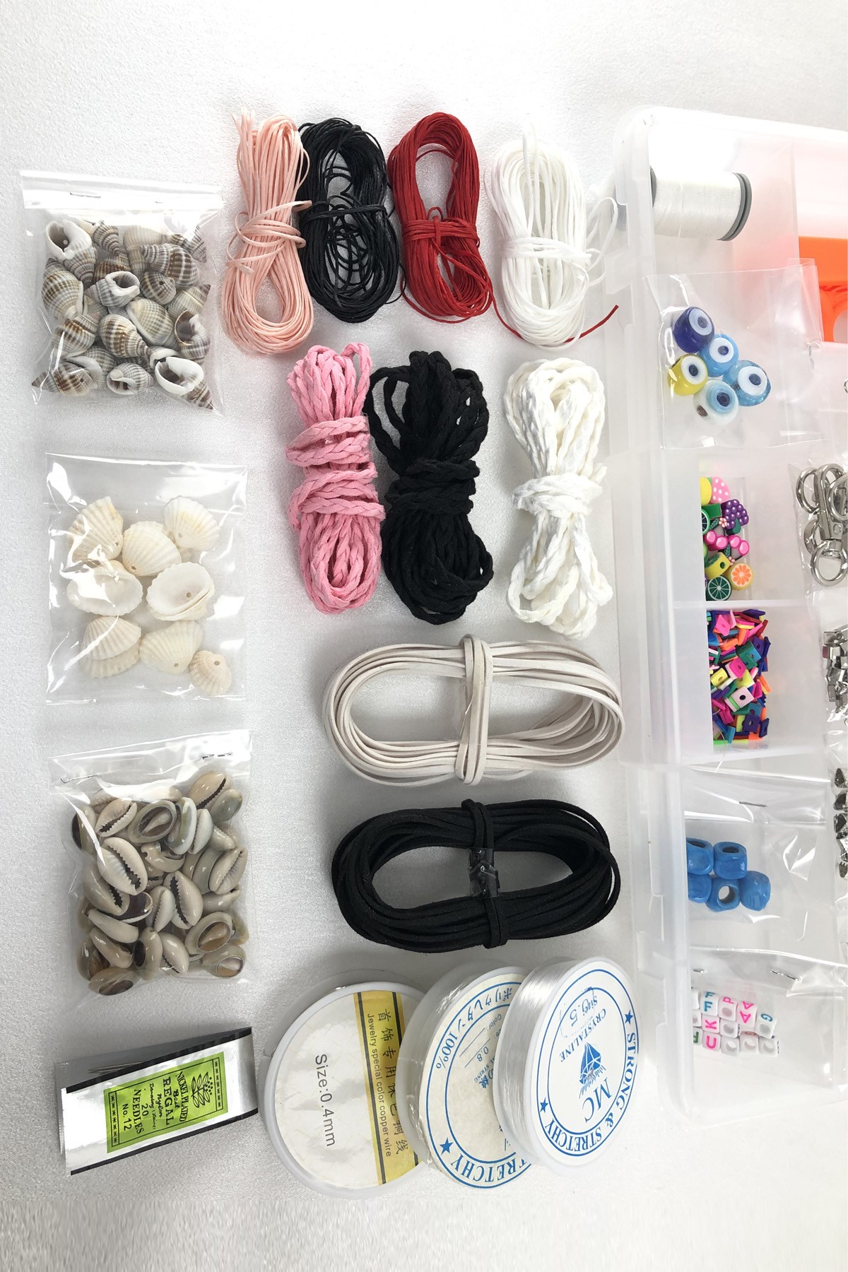 مجموعة بلح البحر وخيط المواد لصنع المجوهرات