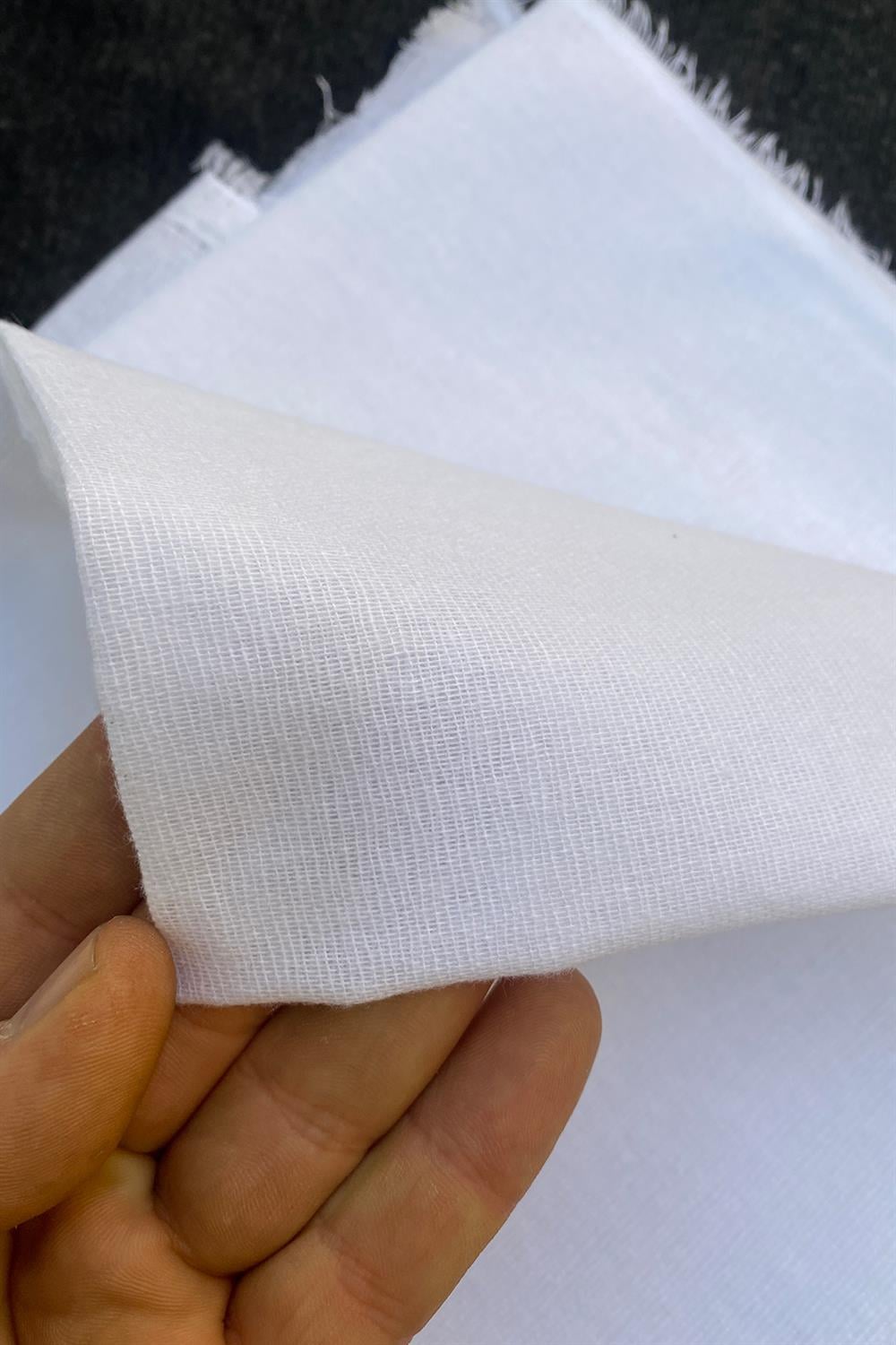 Tek Tarafı Yapışkanlı Bez Tela Beyaz Yapışkan 1 Metre (90CM * 100 CM)