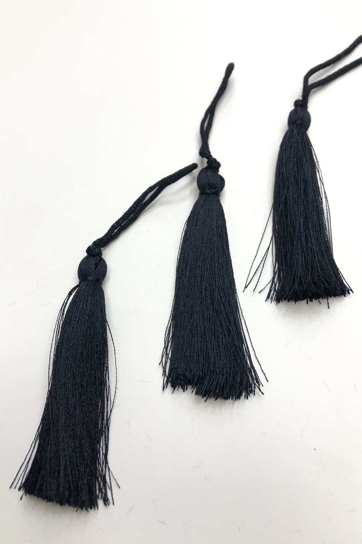 Black Color Single Tassel 10 Pieces 7 cm
