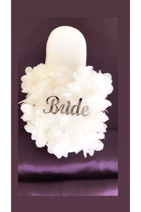 Terlik Çeşitleri Kadın Beyaz Bride Taç Terlik